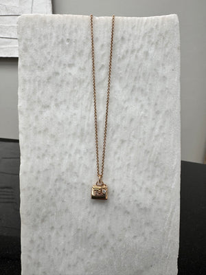 Hermes Rose Gold Tone Amulettes Birkin Pendant Necklace