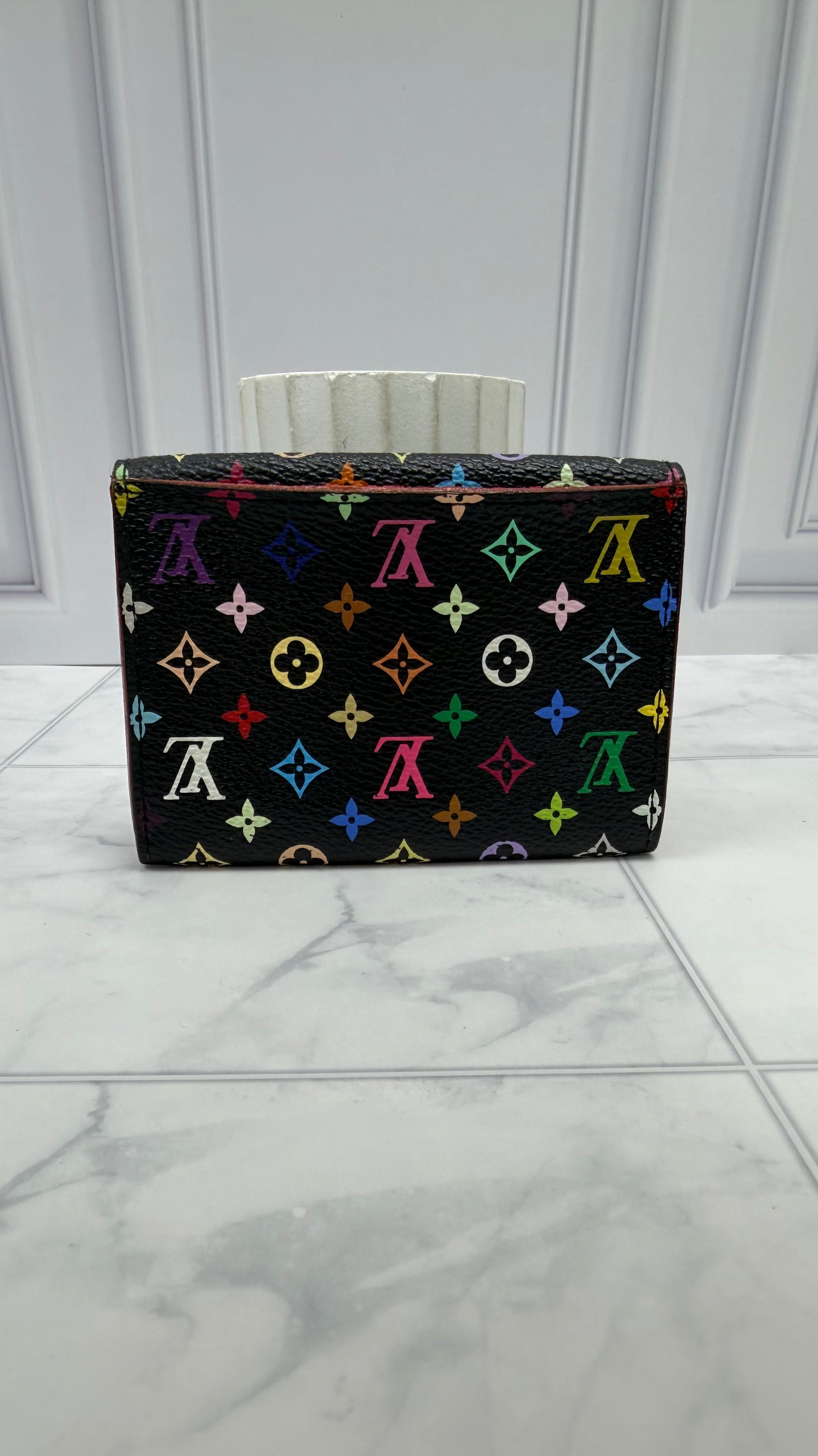Louis Vuitton Black Multicolor Monogram  Card Case