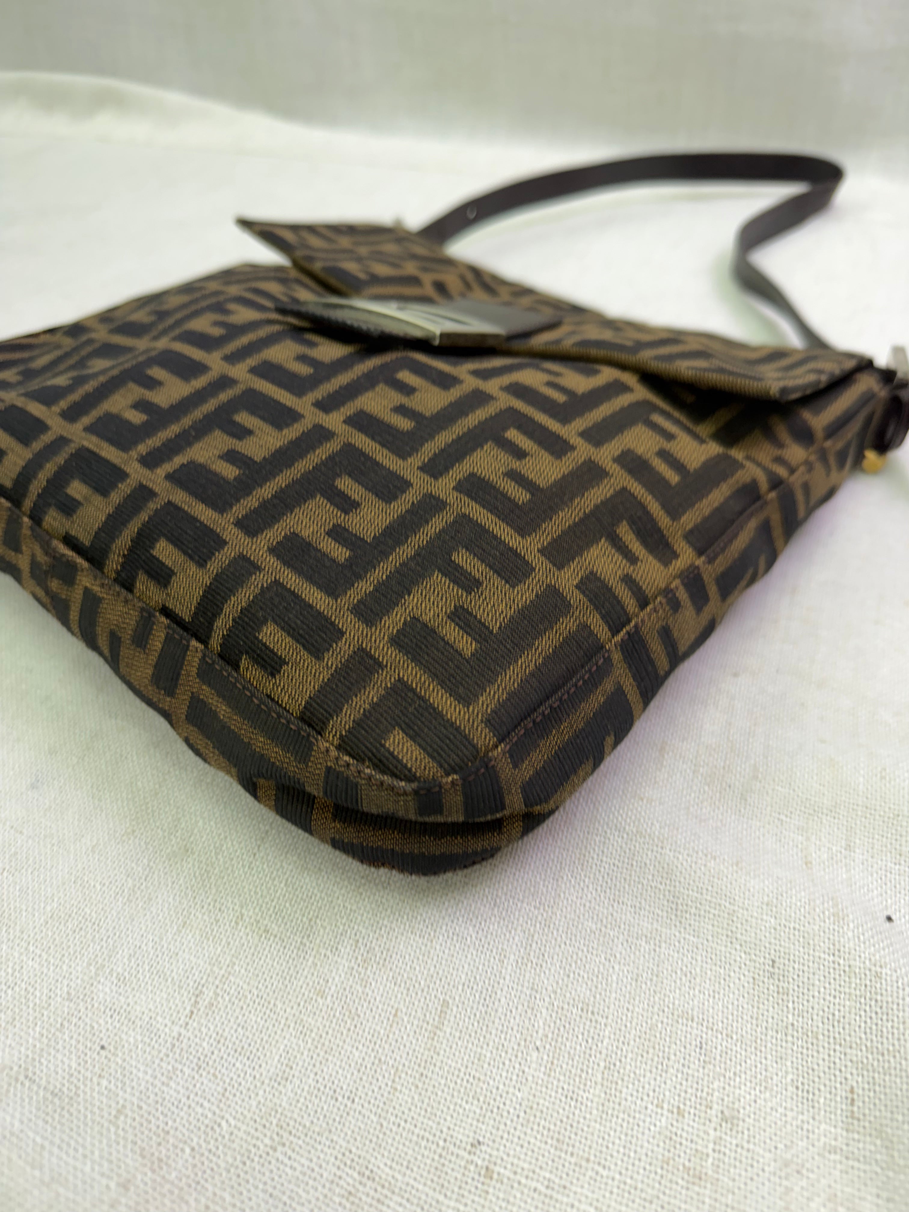 Fendi Brown Zucca Canvas Mama Forever Shoulder Bag