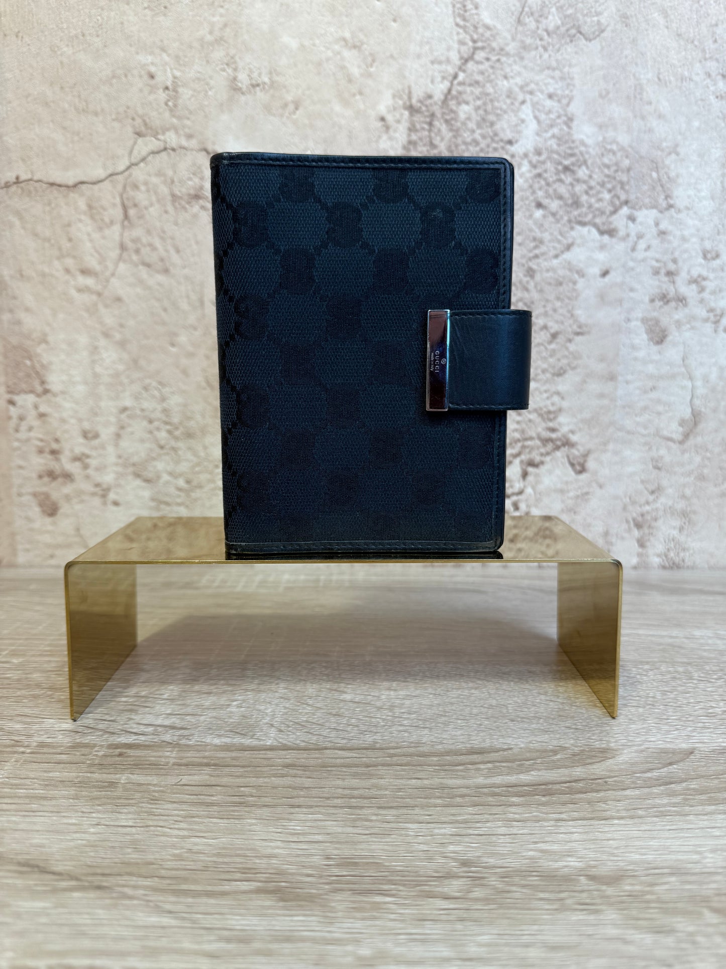 Gucci Black Canvas Passport Agenda