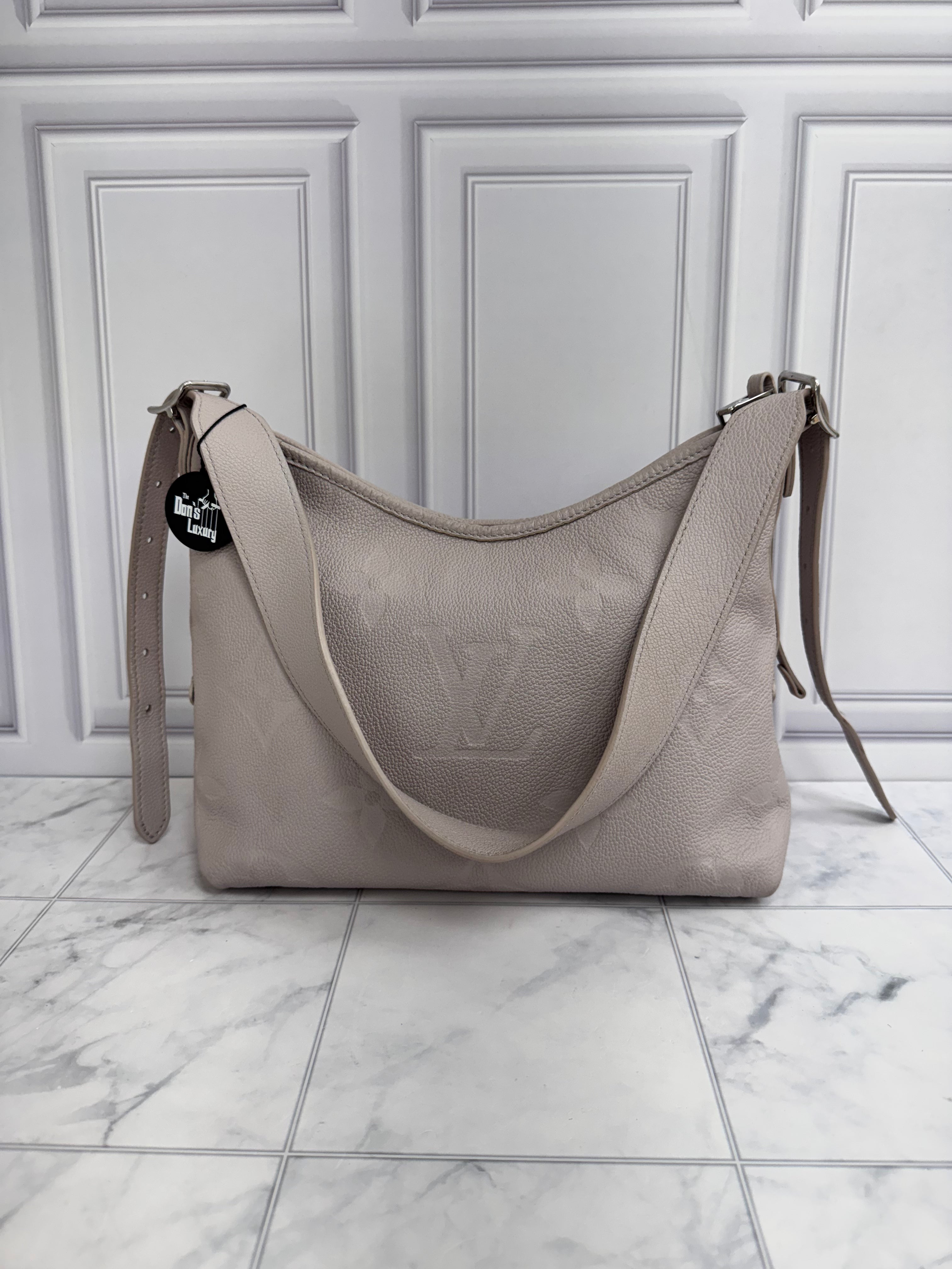 Louis Vuitton Light Grey Monogram Empreinte Carry All PM