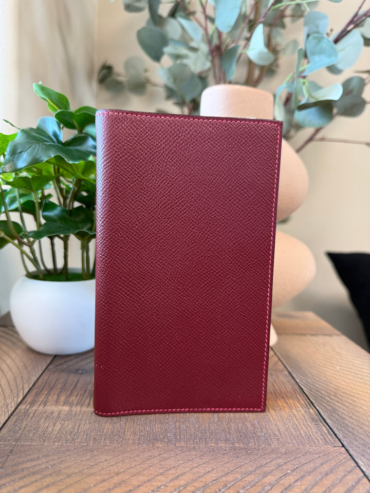 Hermes Red Leather Passport Holder