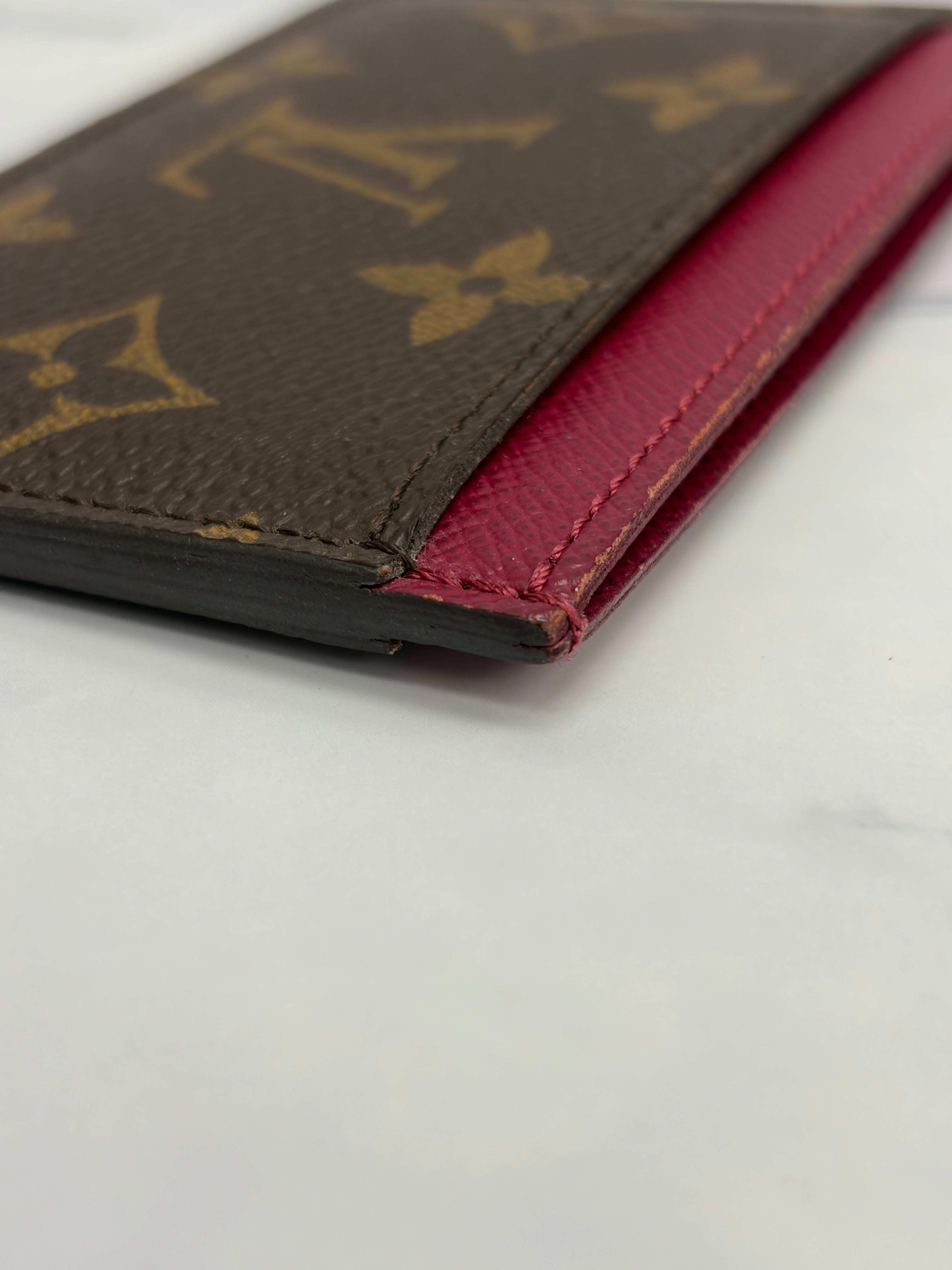 Louis Vuitton Monogram & Fuchsia Card Holder