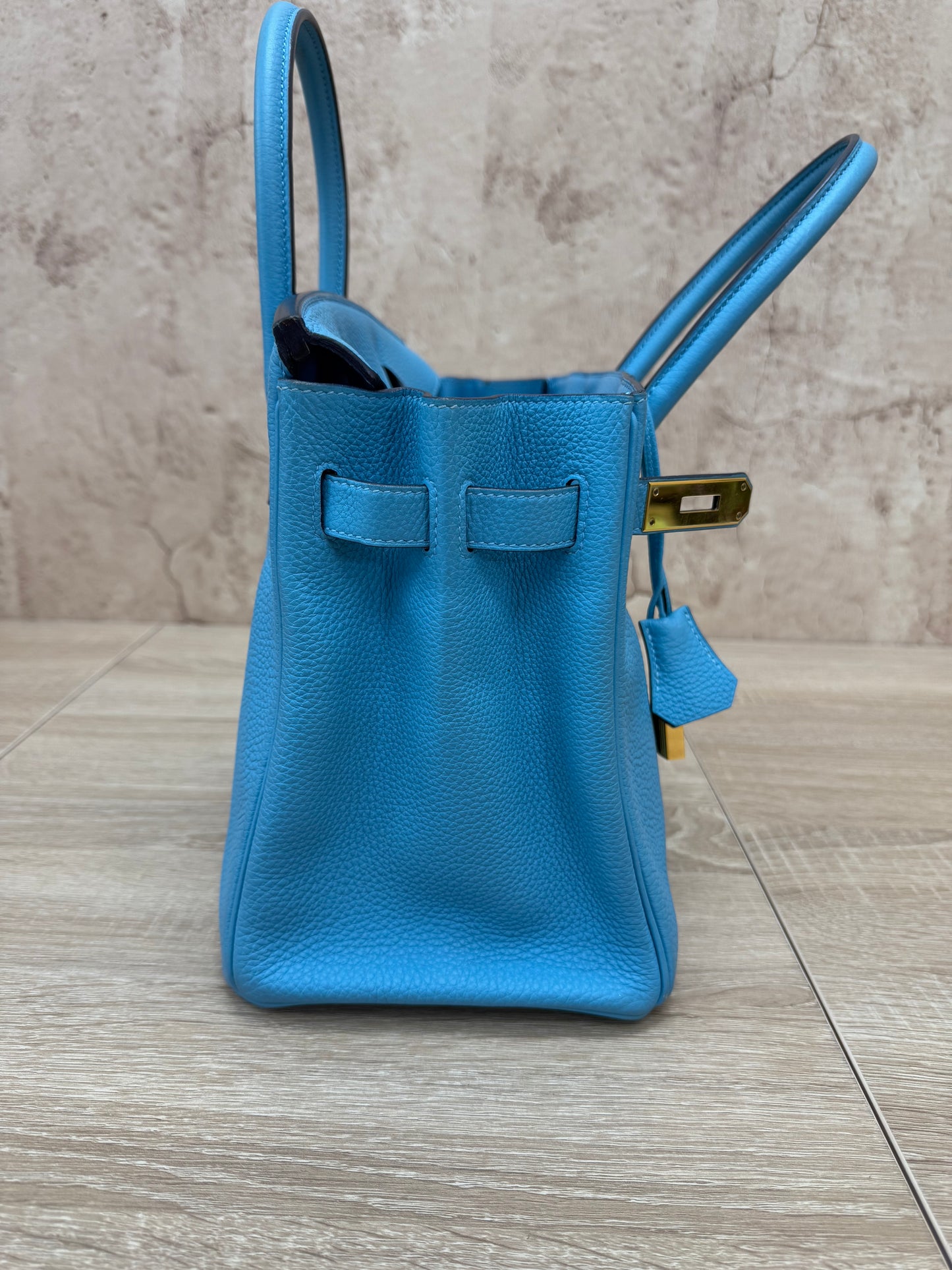 Hermes Bleu de Nord Togo Leather Birkin 30 with Gold Hardware