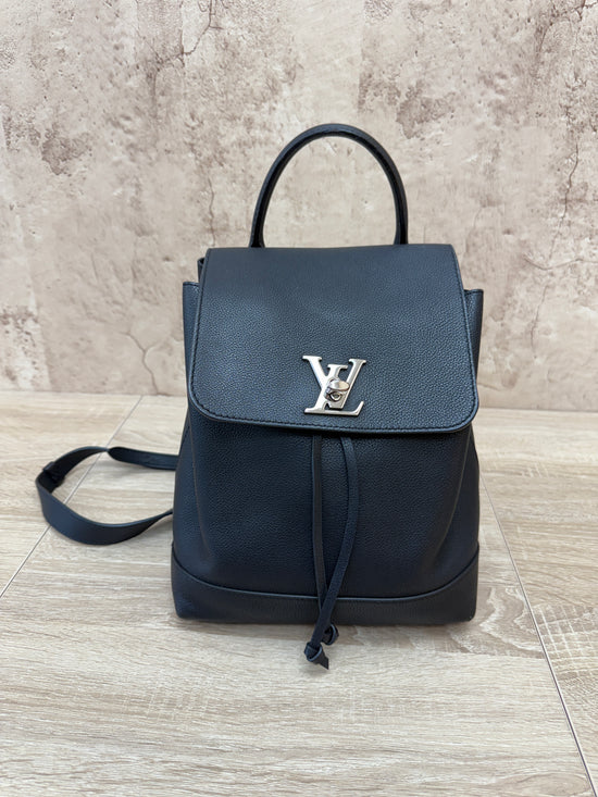 Louis Vuitton Black Taurillion Leather LockMe MM Backpack