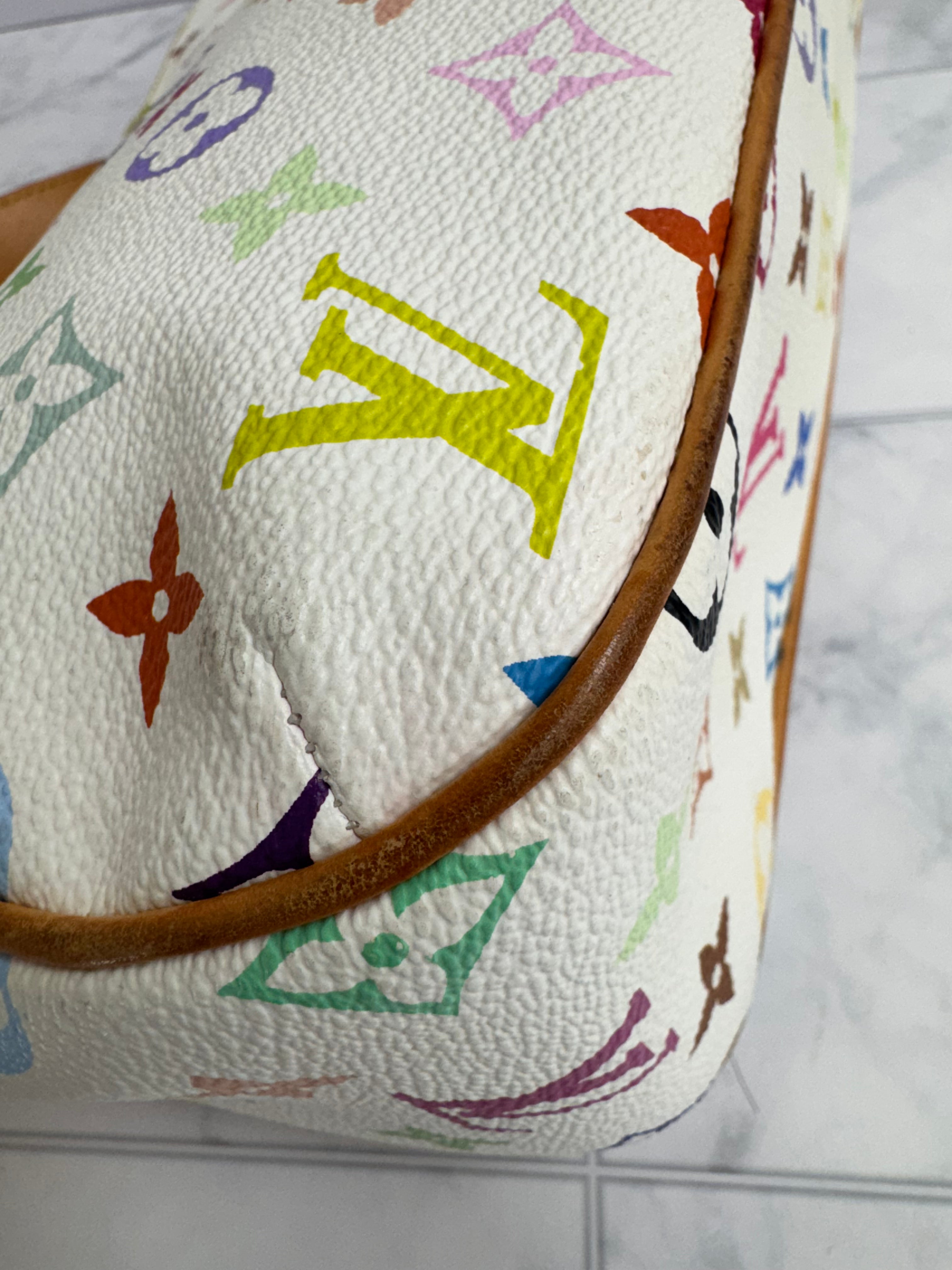 Louis Vuitton White Multicolor Monogram Lodge Handbag GM