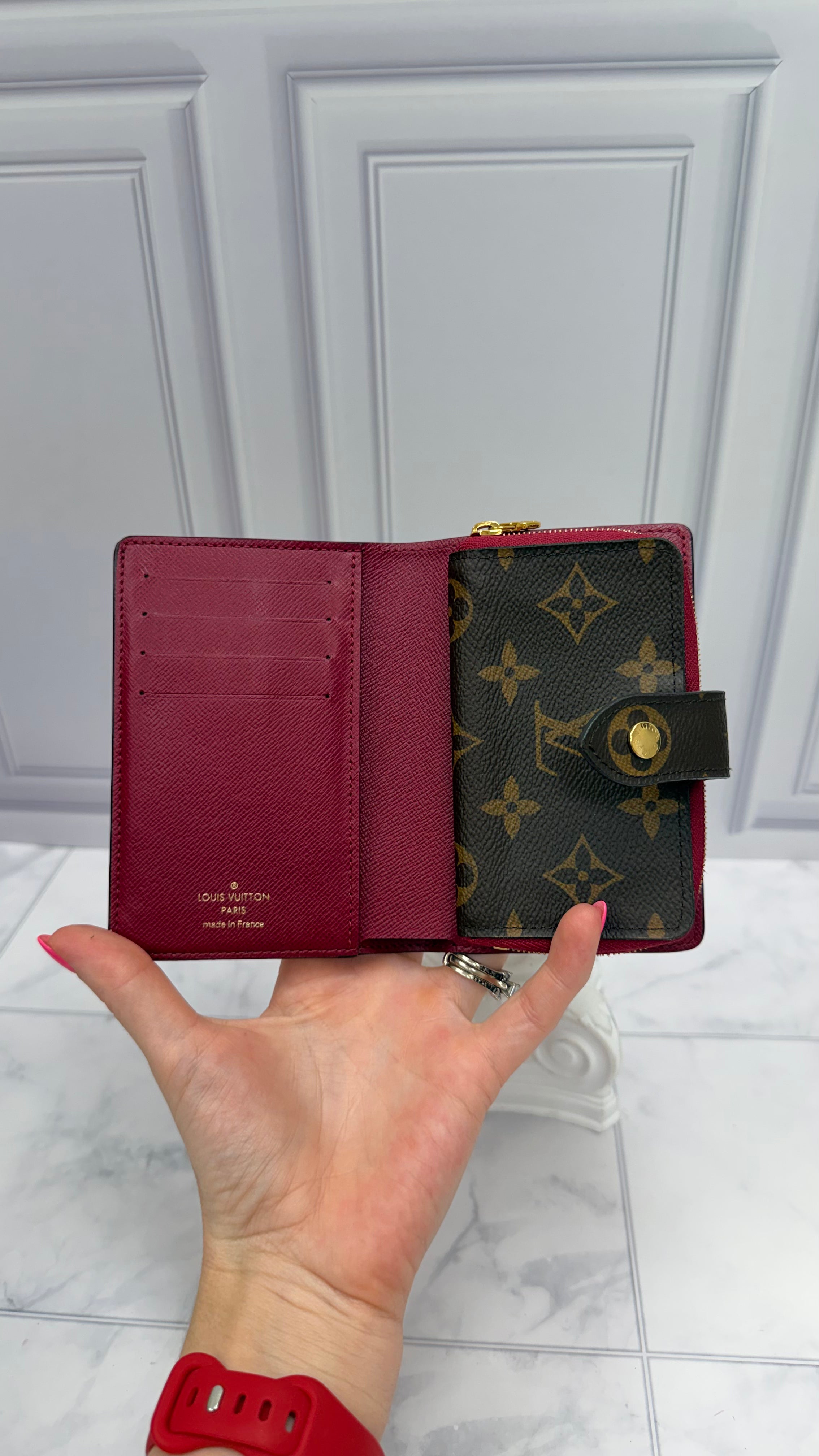 Louis Vuitton Monogram & Fuchsia Juliet Bifold Wallet