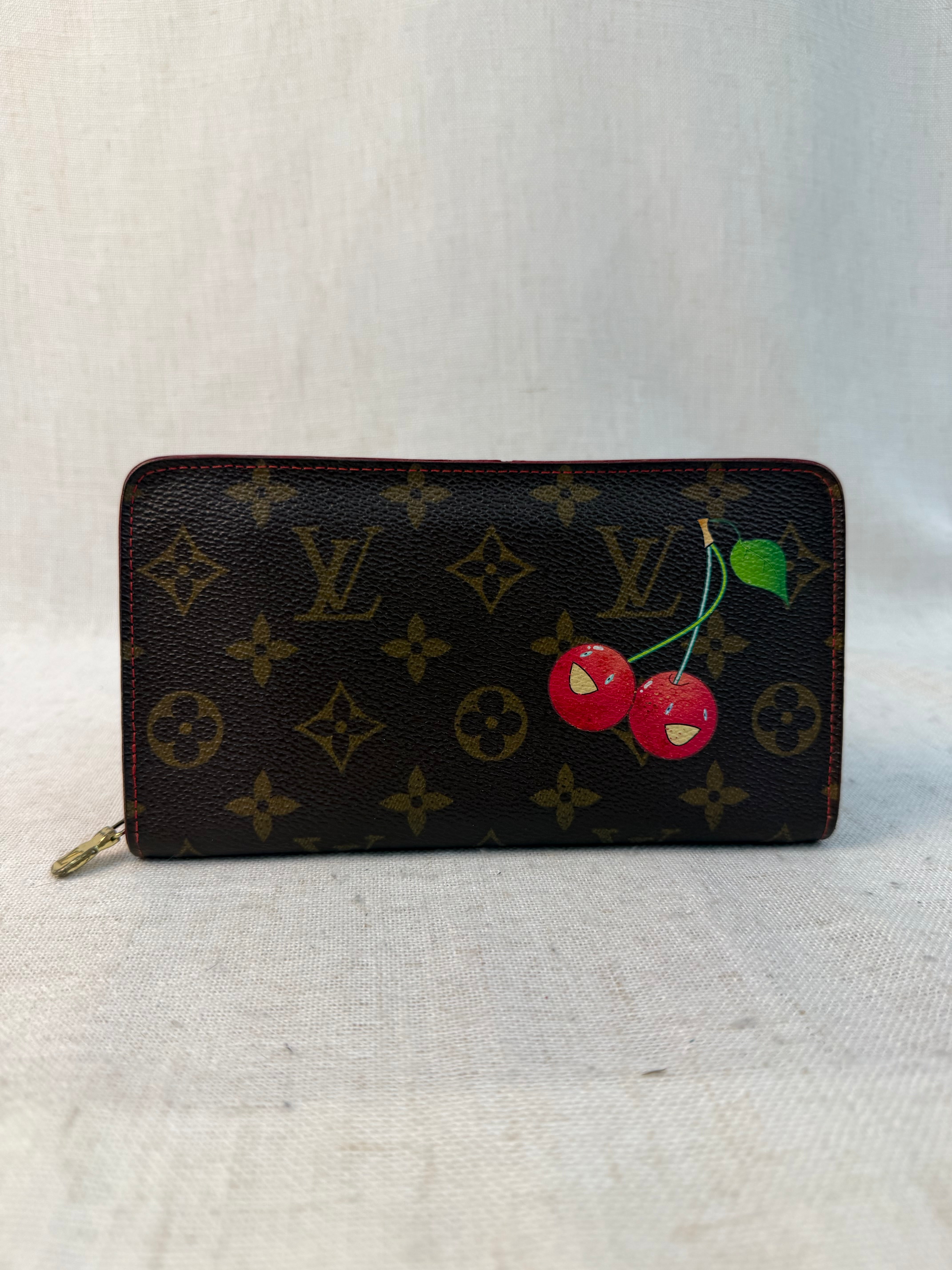 LIKE NEW Louis Vuitton Monogram Cherry Zippy Wallet