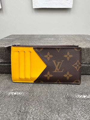 Louis Vuitton Monogram And Yellow Card Case