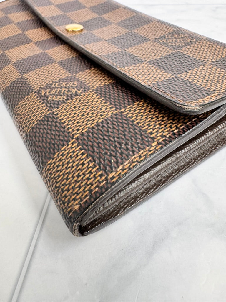 Louis Vuitton Damier Ebene Sarah Long Wallet