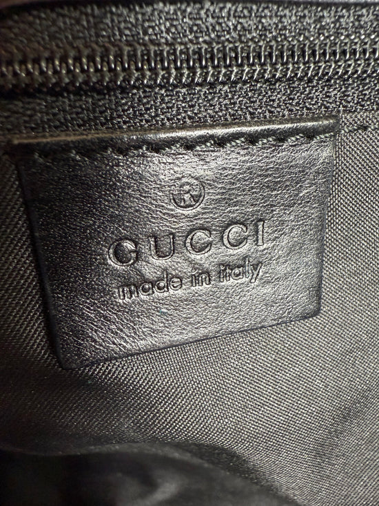 Gucci Black GG Canvas & Leather Jackie Shoulder Bag