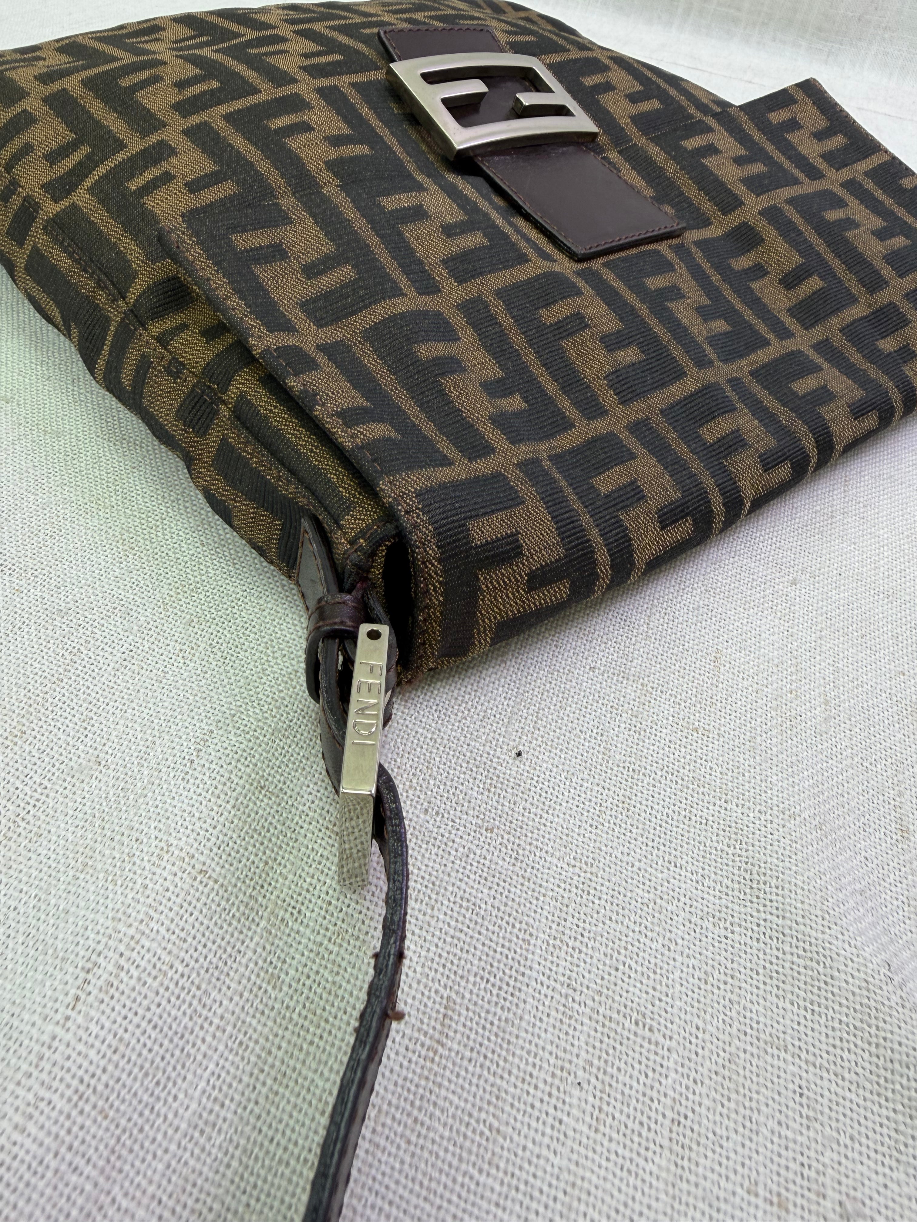 Fendi Brown Zucca Canvas Mama Forever Shoulder Bag