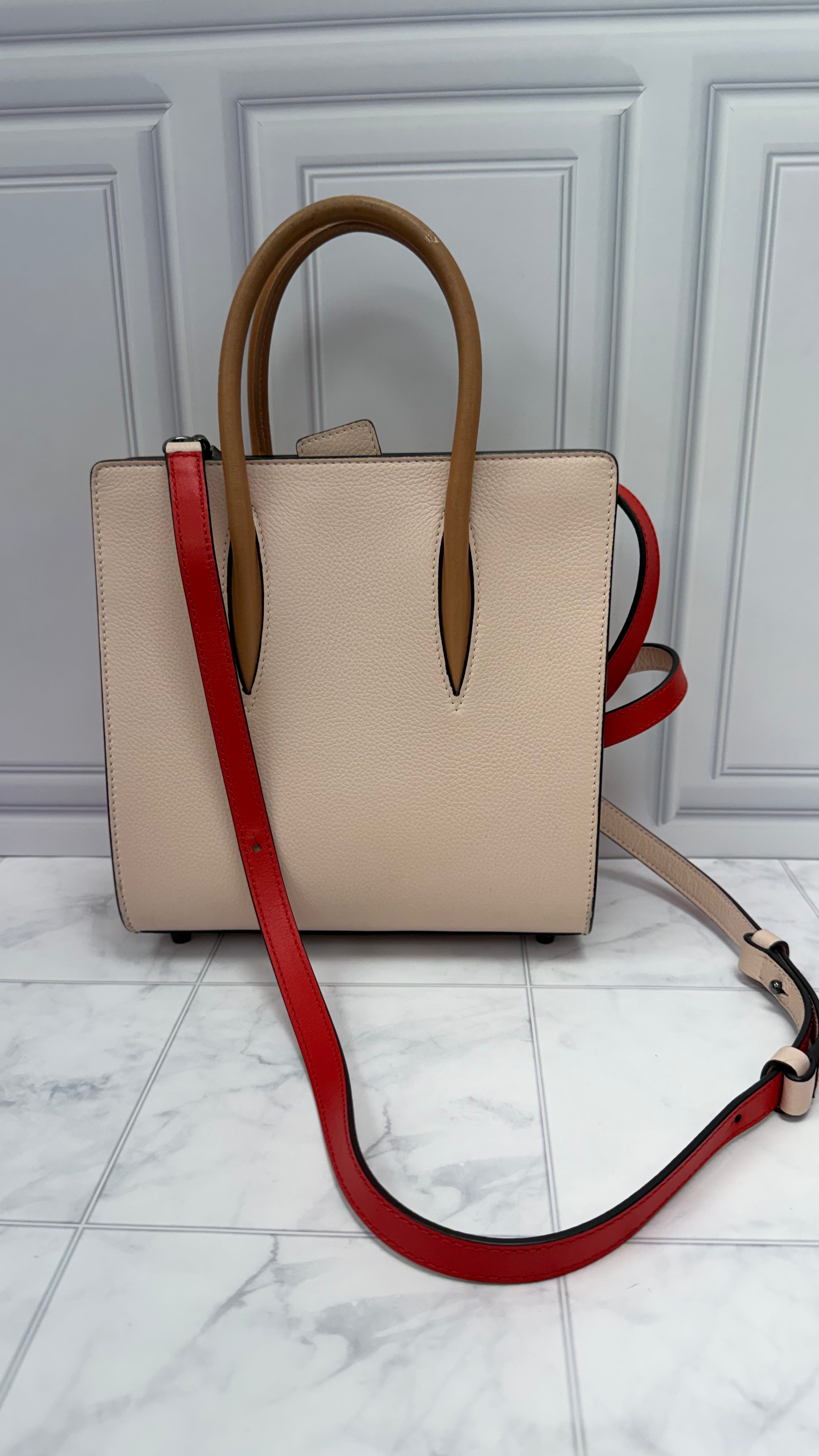 *DONS DROP* Christian Louboutin Pale Pink Leather Small Paloma Tote