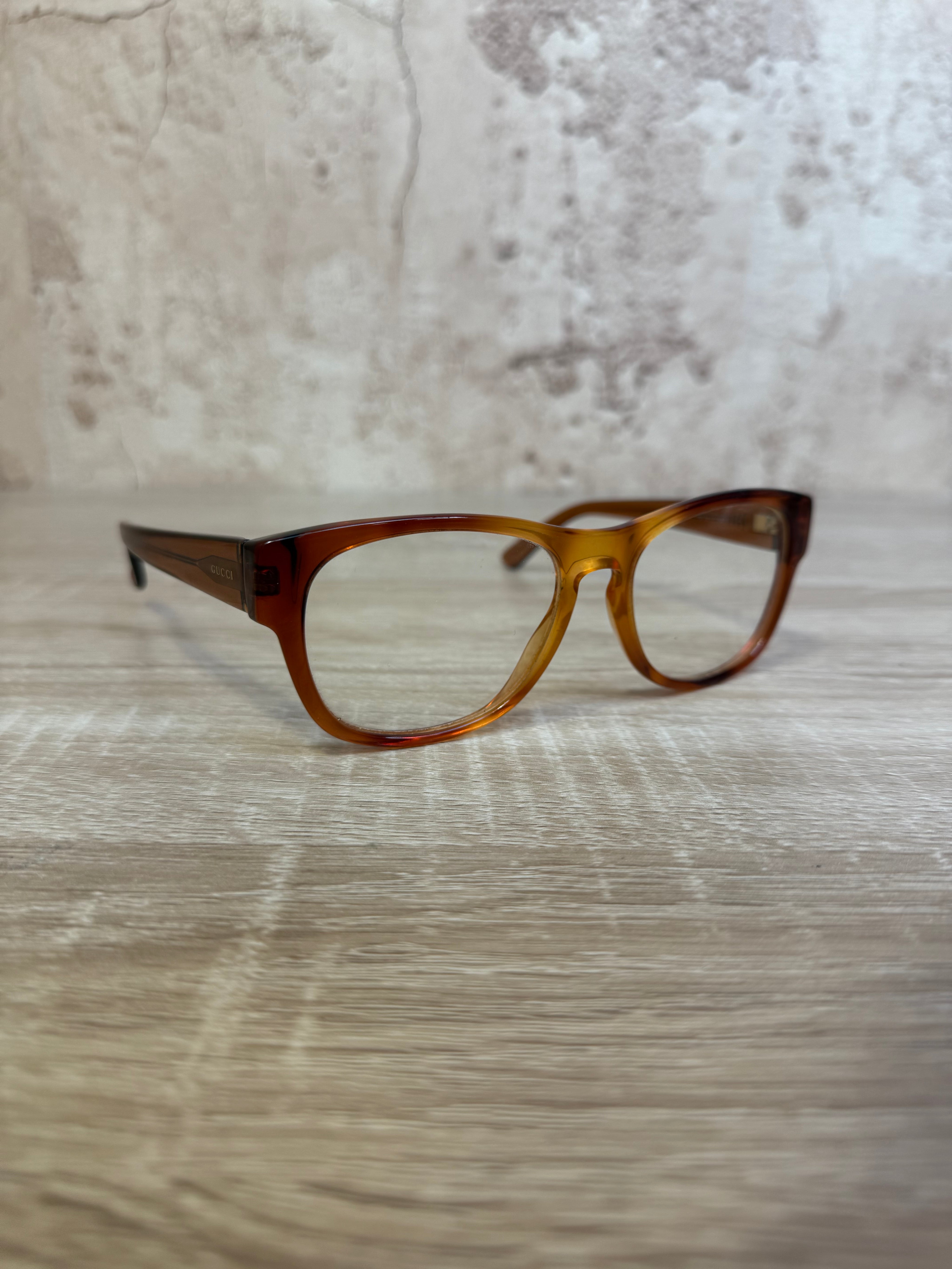 Gucci Dark Orange Blue Light Glasses