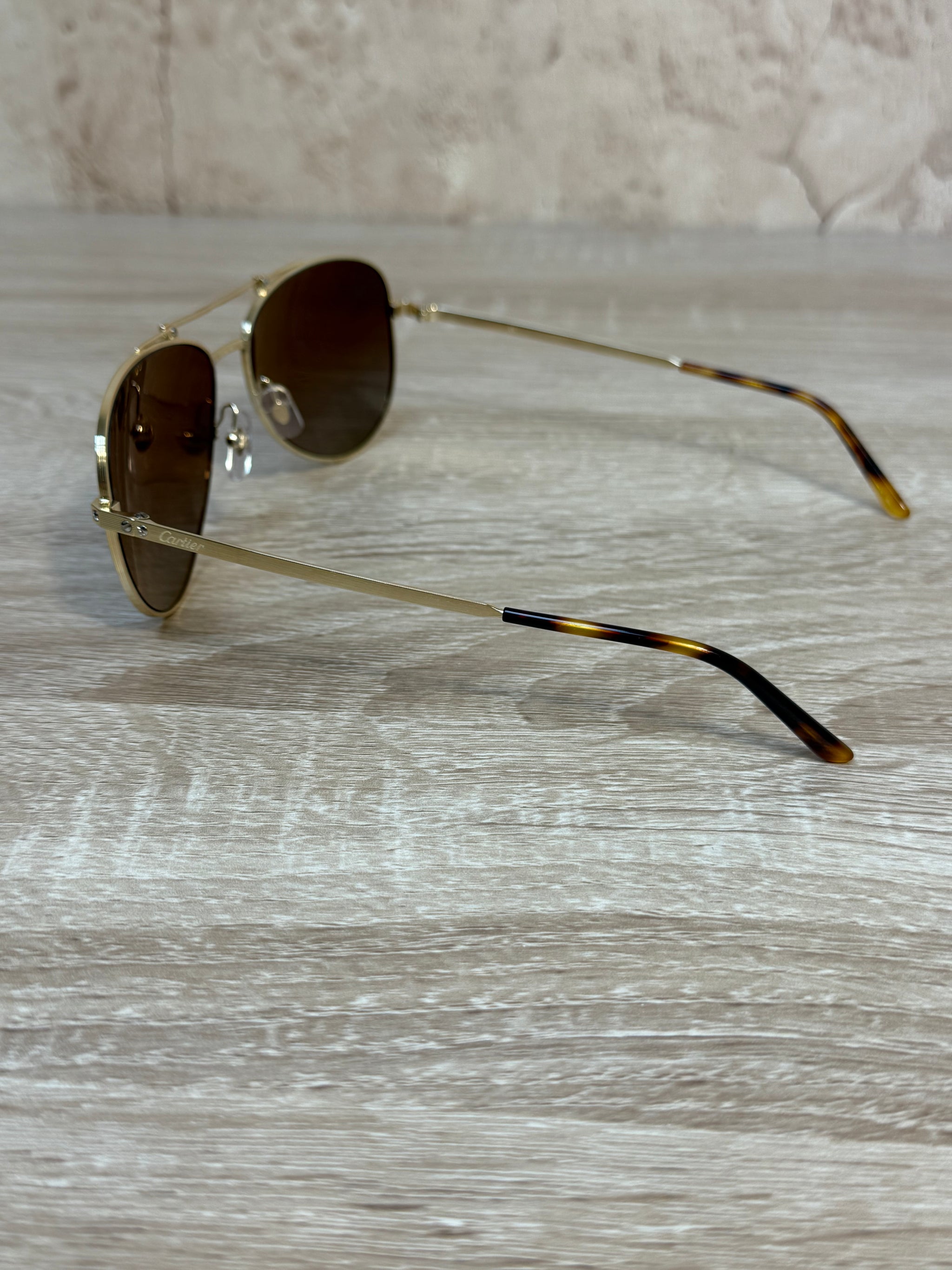 Cartier Gold Aviator Sunglasses