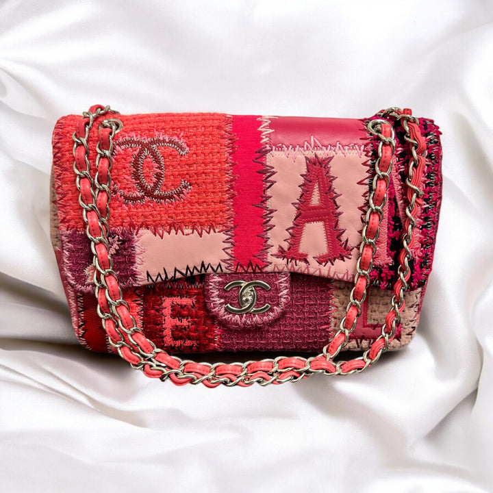 BRAND NEW Chanel Pink Multicolor Patchwork Jumbo Single Flap Bag