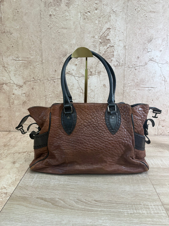 Fendi Brown Leather Etniko Shoulder Bag