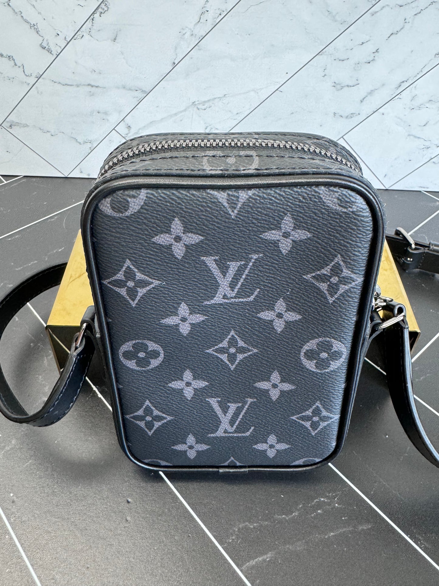 BRAND NEW Louis Vuitton Limited Edition Comic Trunk Printed Monogram Eclipse Danube PM