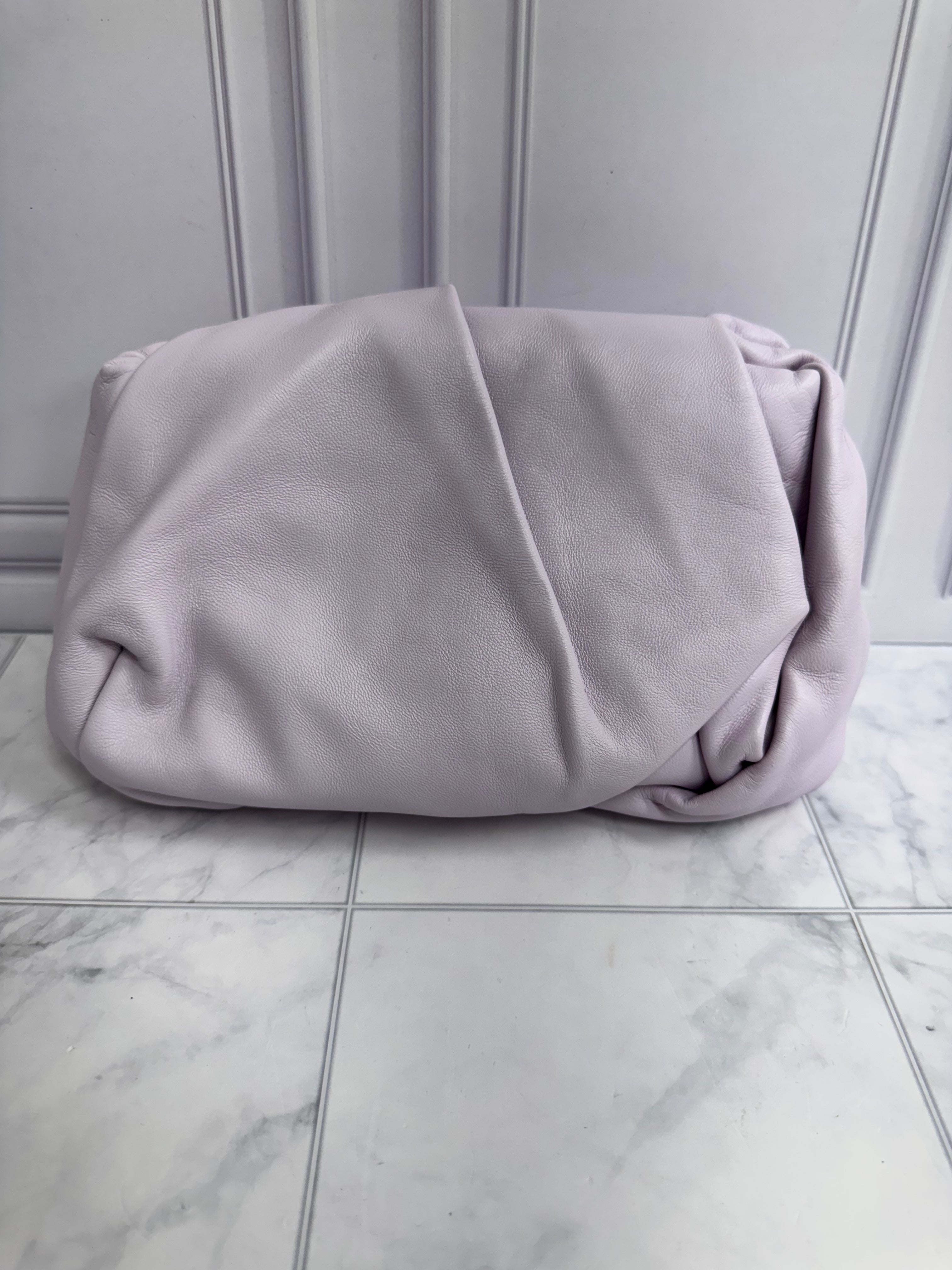 Burberry Light Purple Leather Rose Clutch