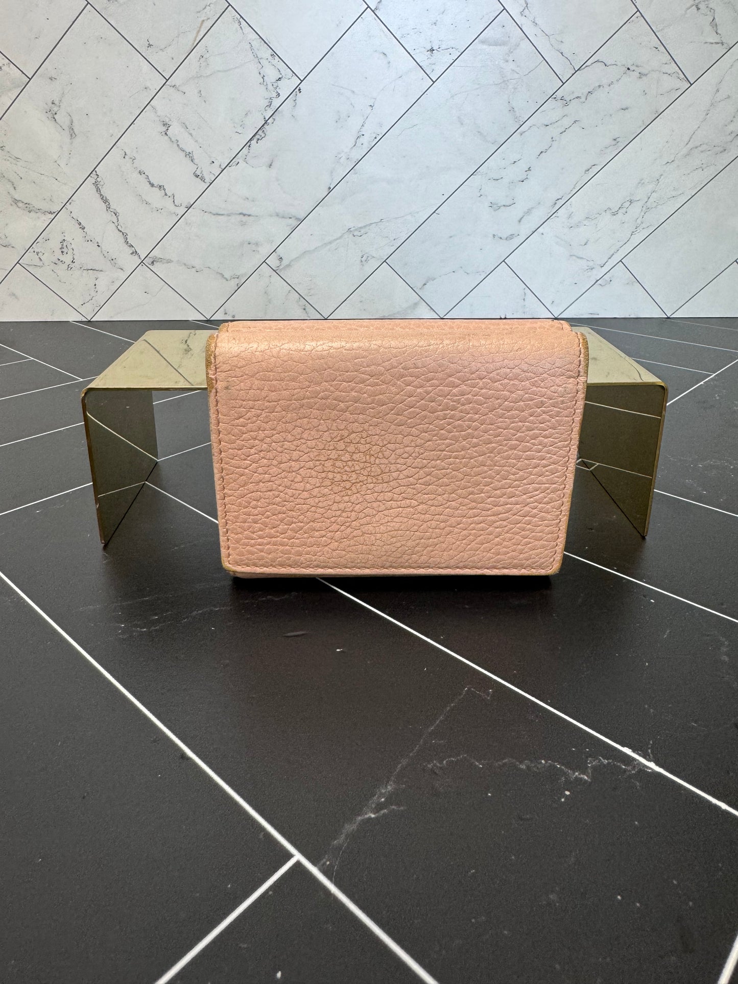 Gucci Pink Leather Marmont Compact Wallet