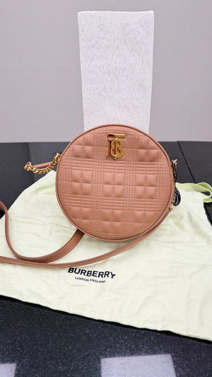 *DONS DROP* Burberry Camel Quilted Leather Round Louise Bag