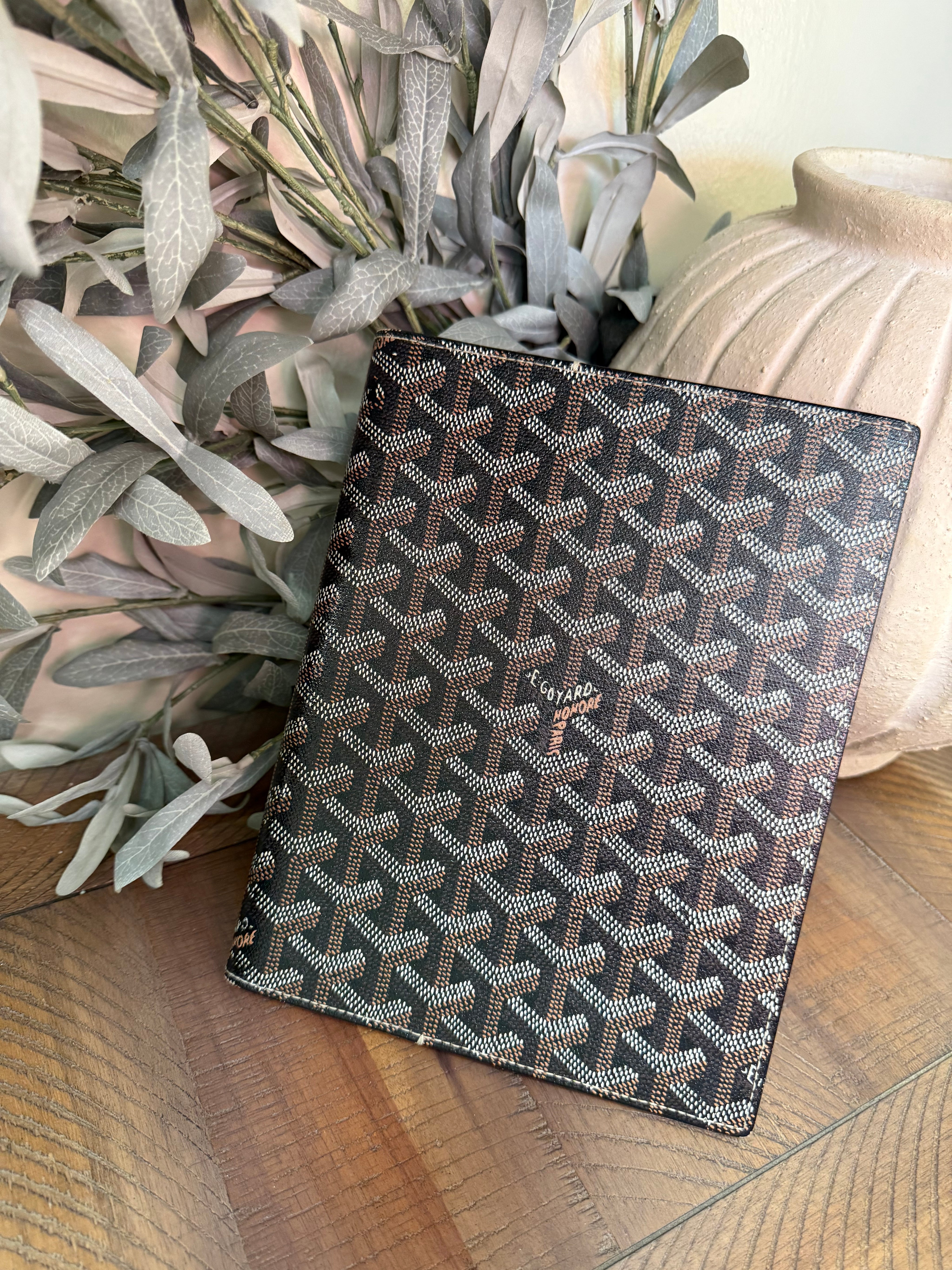 Goyard Black & Brown Castiglione Planner Cover