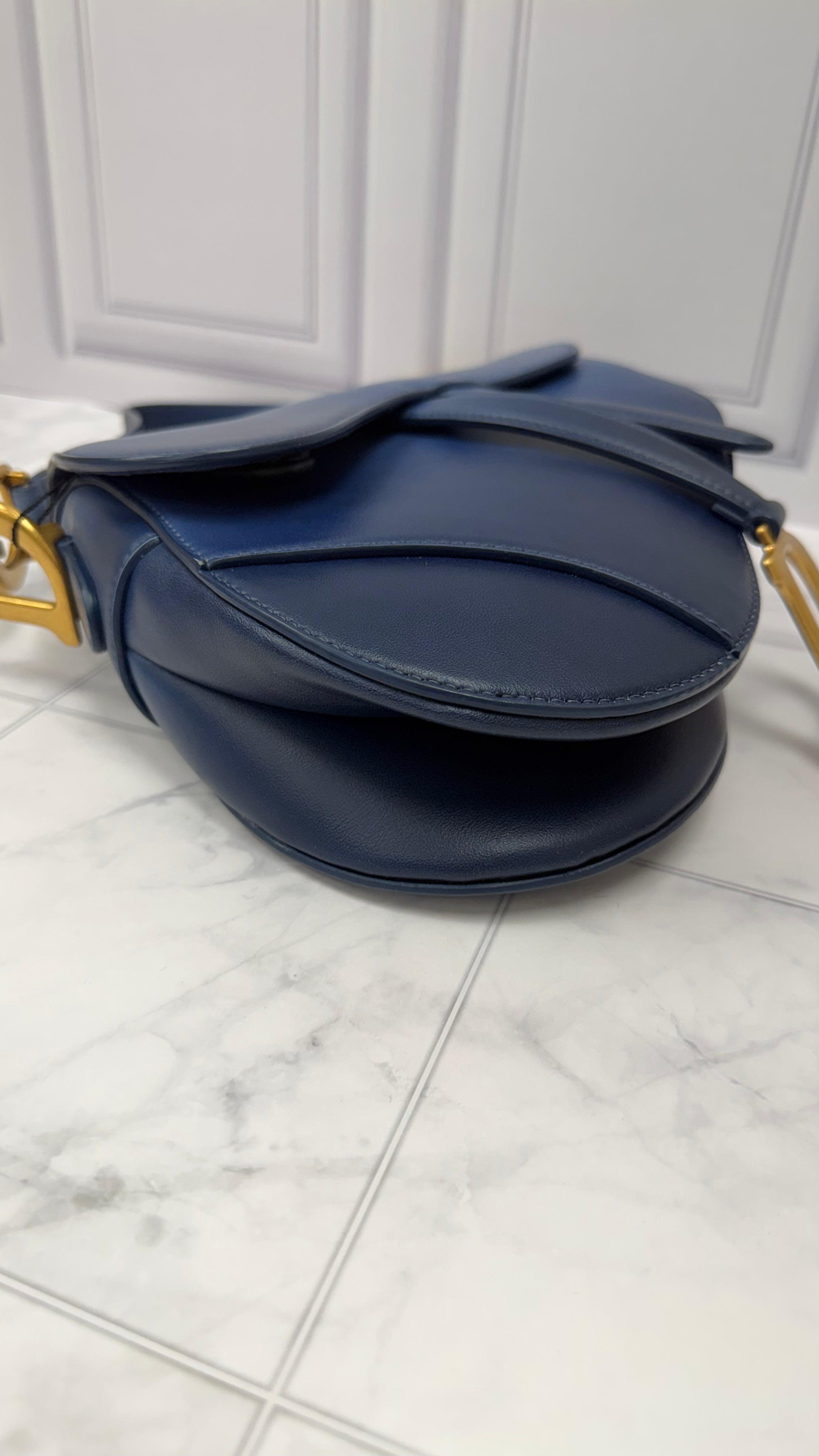 *DONS DROP* Christian Dior Blue Ombre Leather Classic Saddle Bag