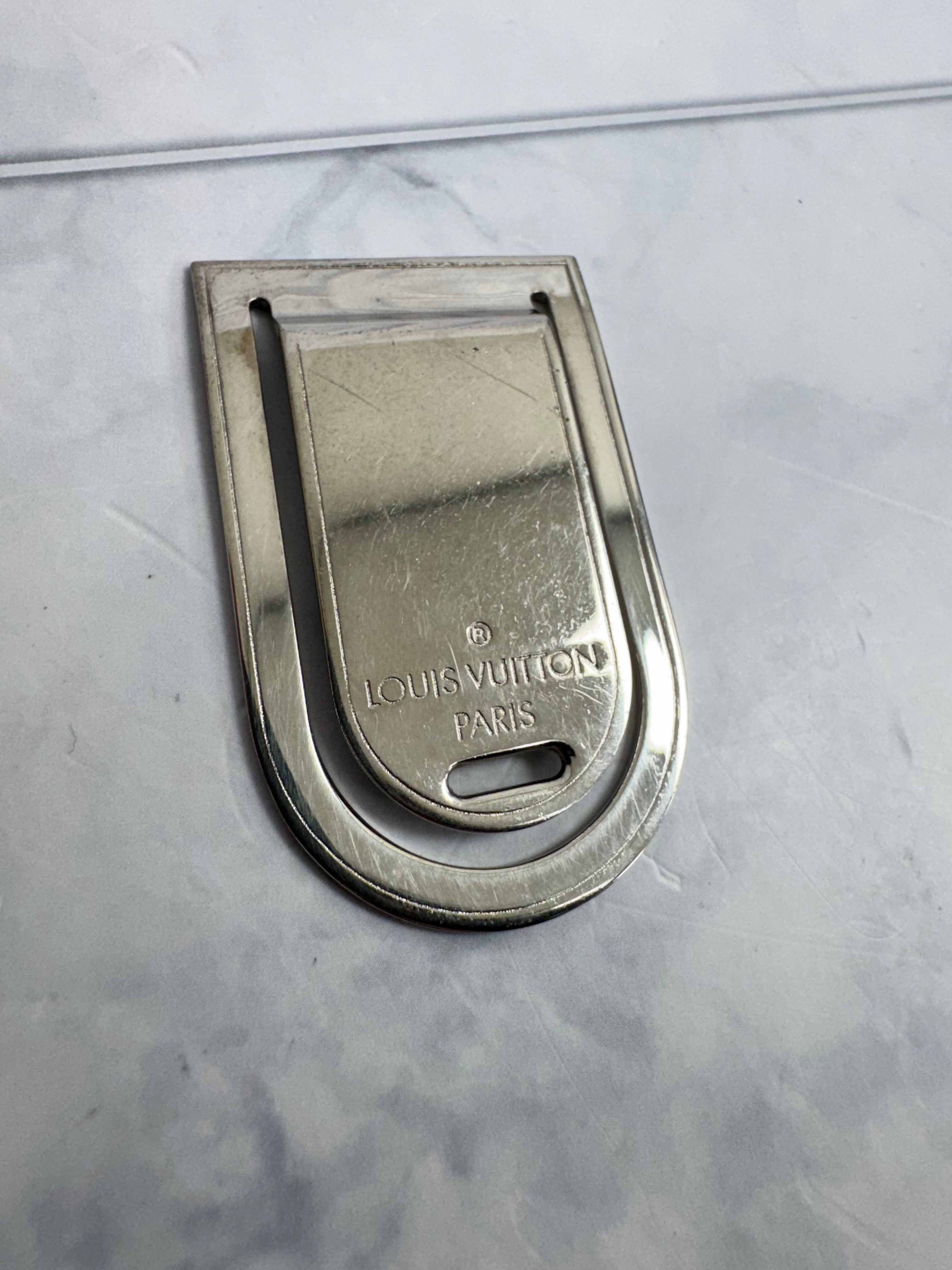 Louis Vuitton Silver Porto Address Money Clip