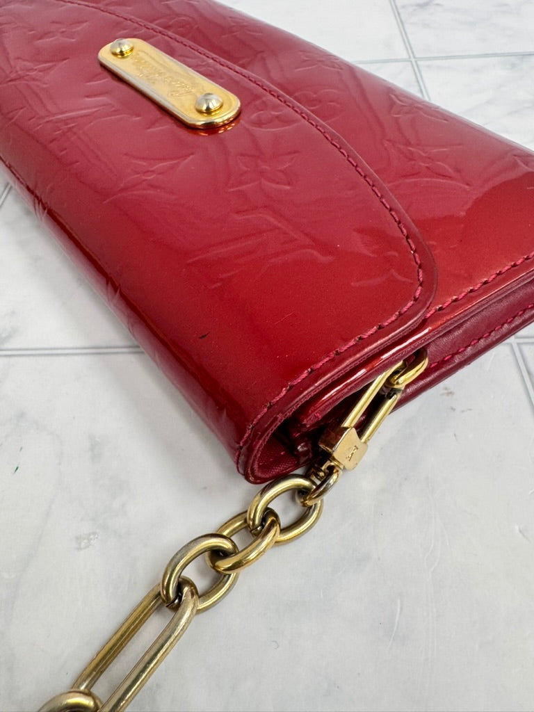 Louis Vuitton Red Monogram Vernis Sunset Boulevard Shoulder Bag