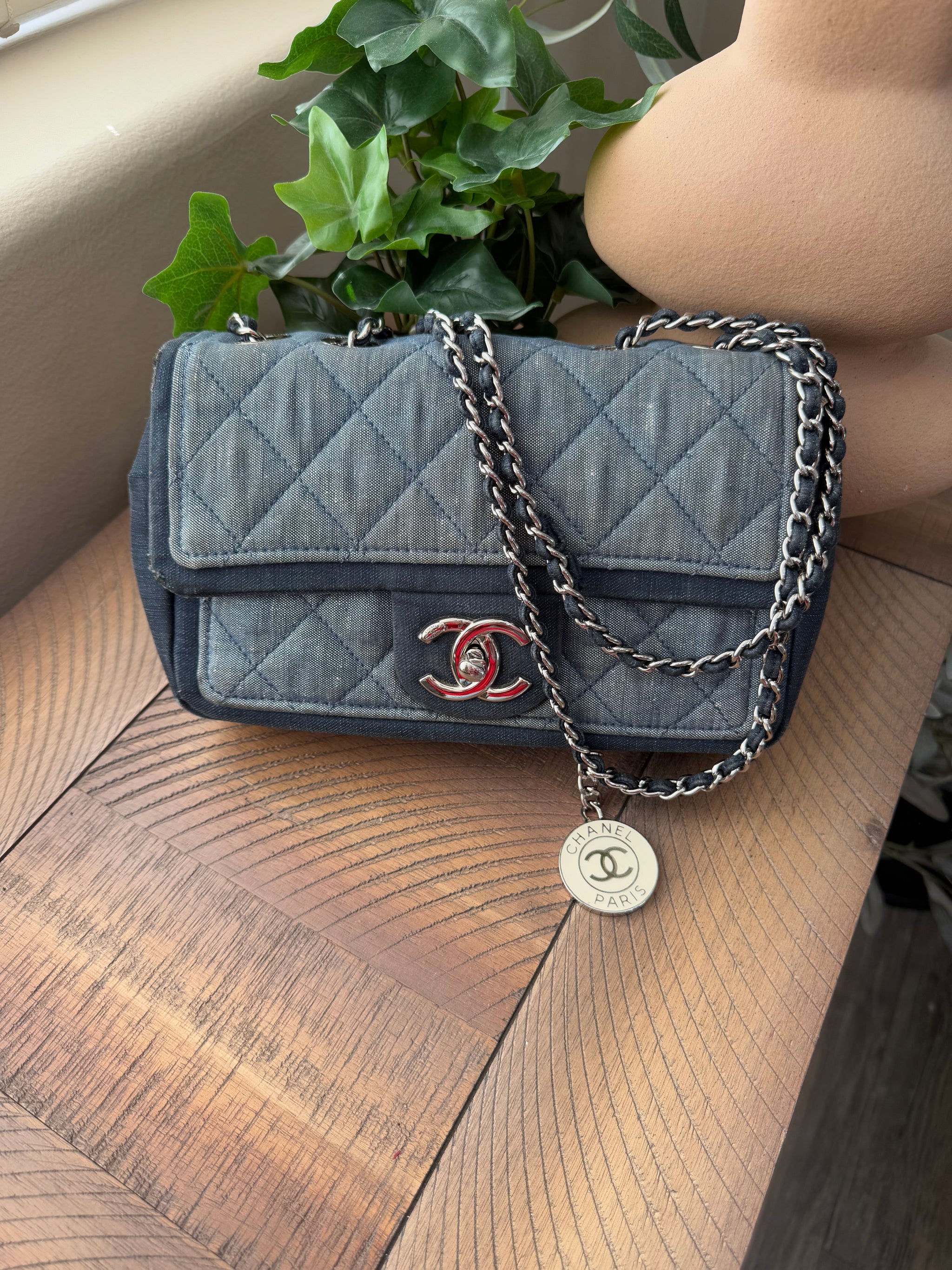 Chanel Denim Quilted Single Flap Small Bag