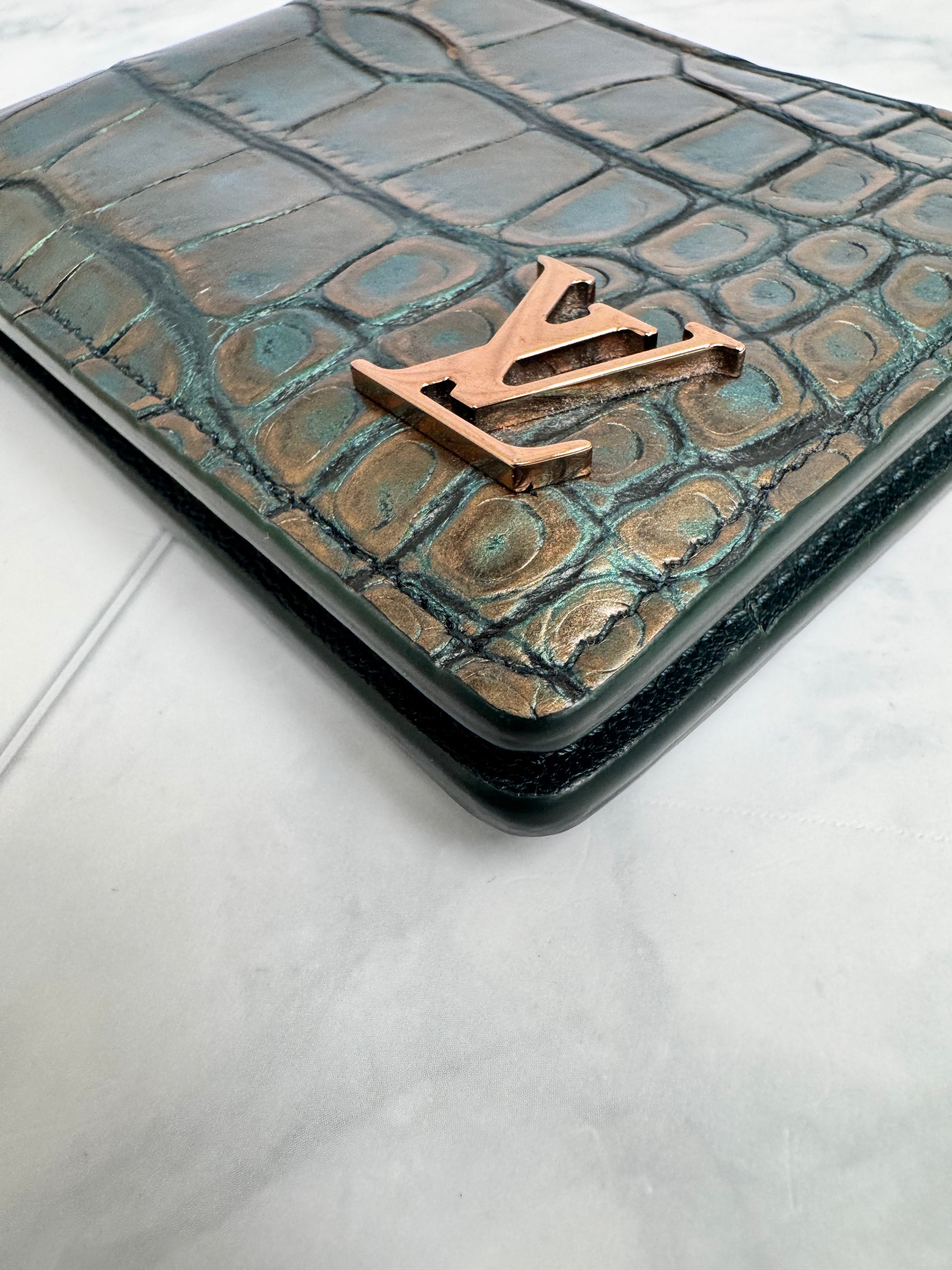 Louis Vuitton Scarabeo Croc Leather Multiple Wallet