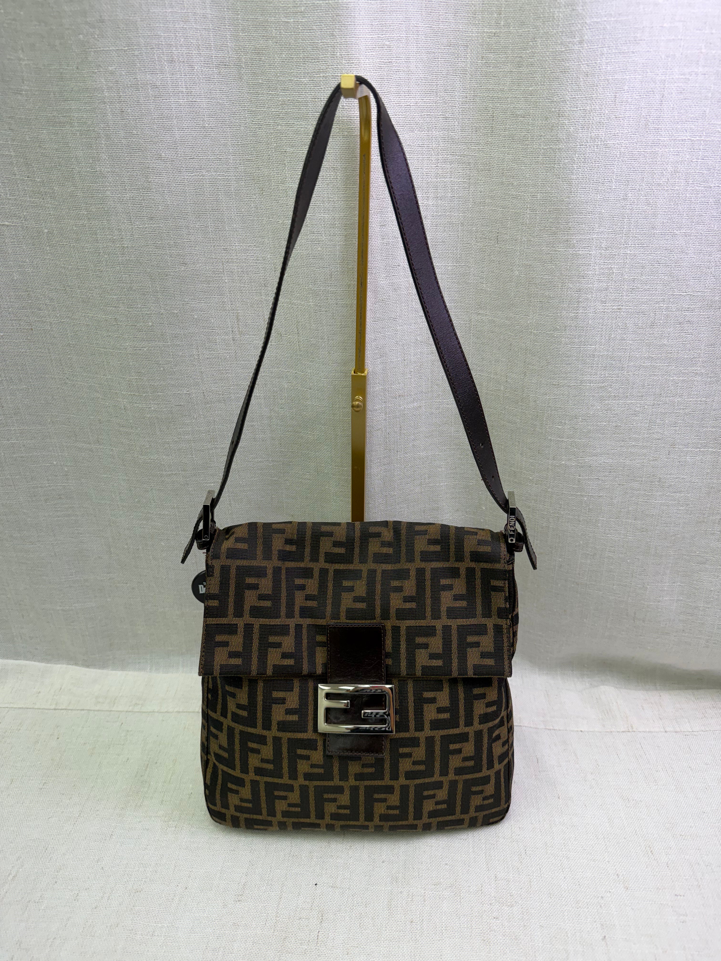 Fendi Brown Zucca Canvas Mama Forever Shoulder Bag