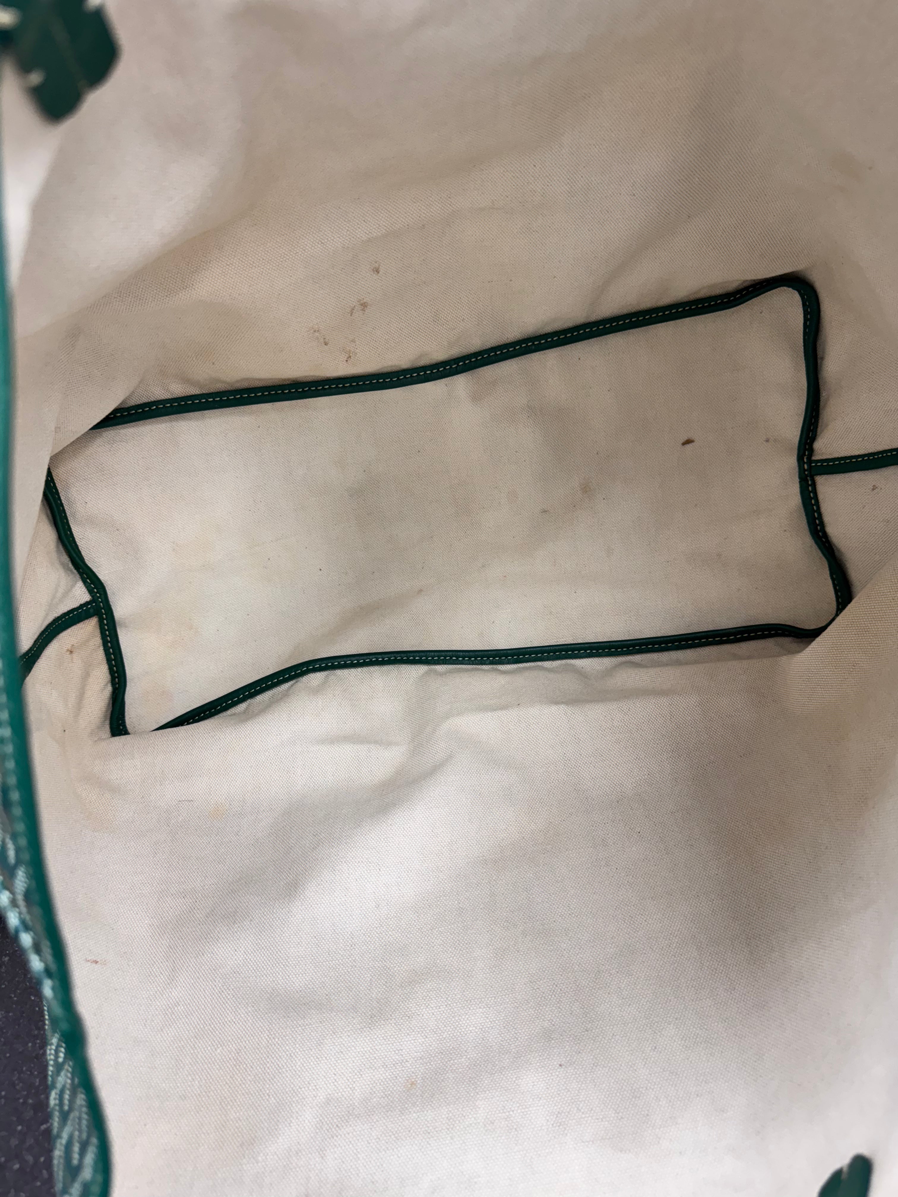 Goyard Green Goyardine Coated Canvas Saint Louis Tote GM