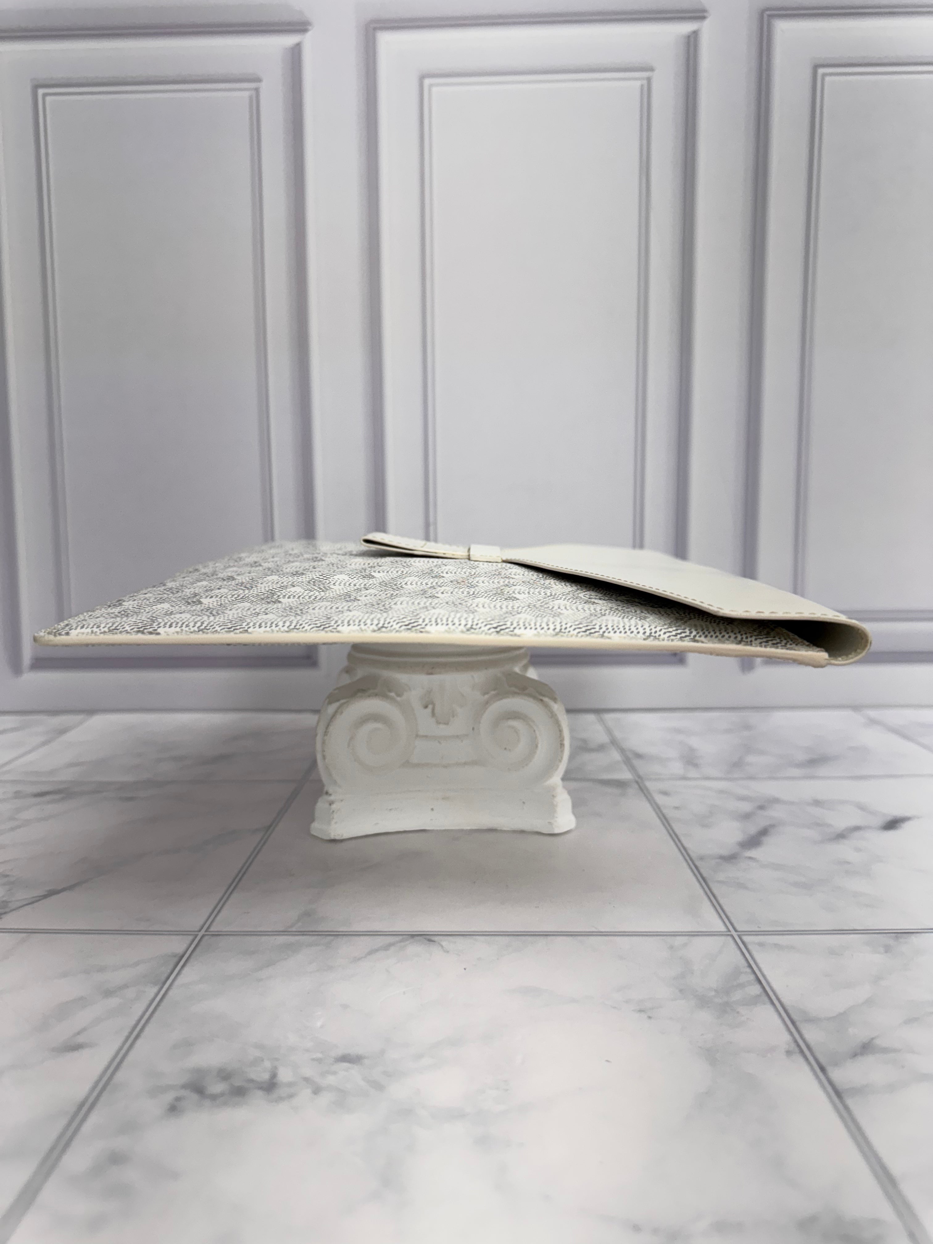 Goyard White Goyardine Camondo MM Horizontal Clutch Bag