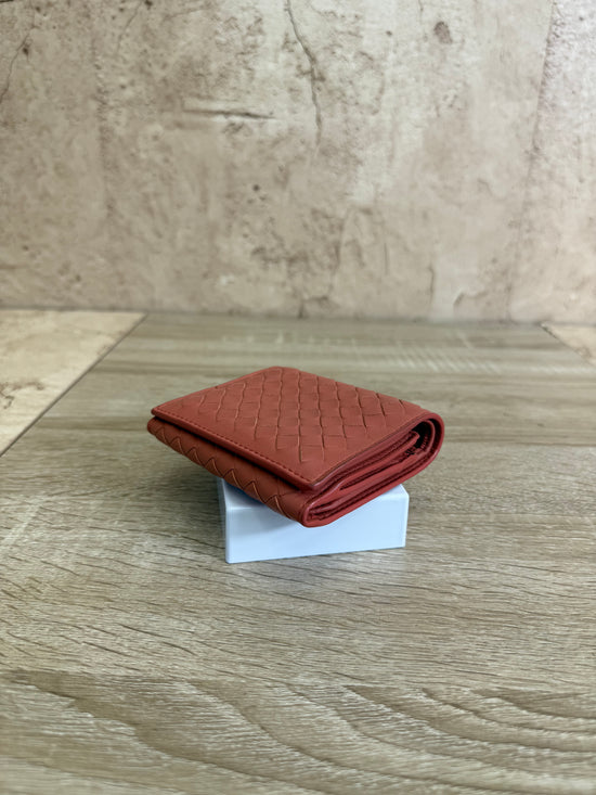 Bottega Veneta Pink Intrecciato Leather Compact Wallet