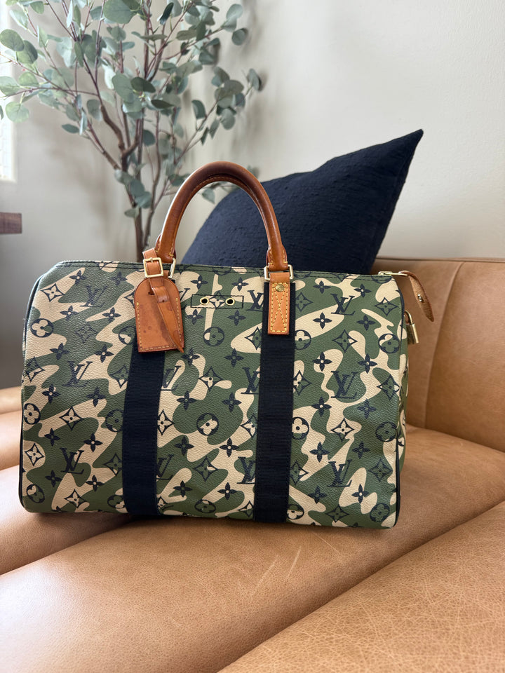 Louis Vuitton Camouflage Monogram Speedy 35