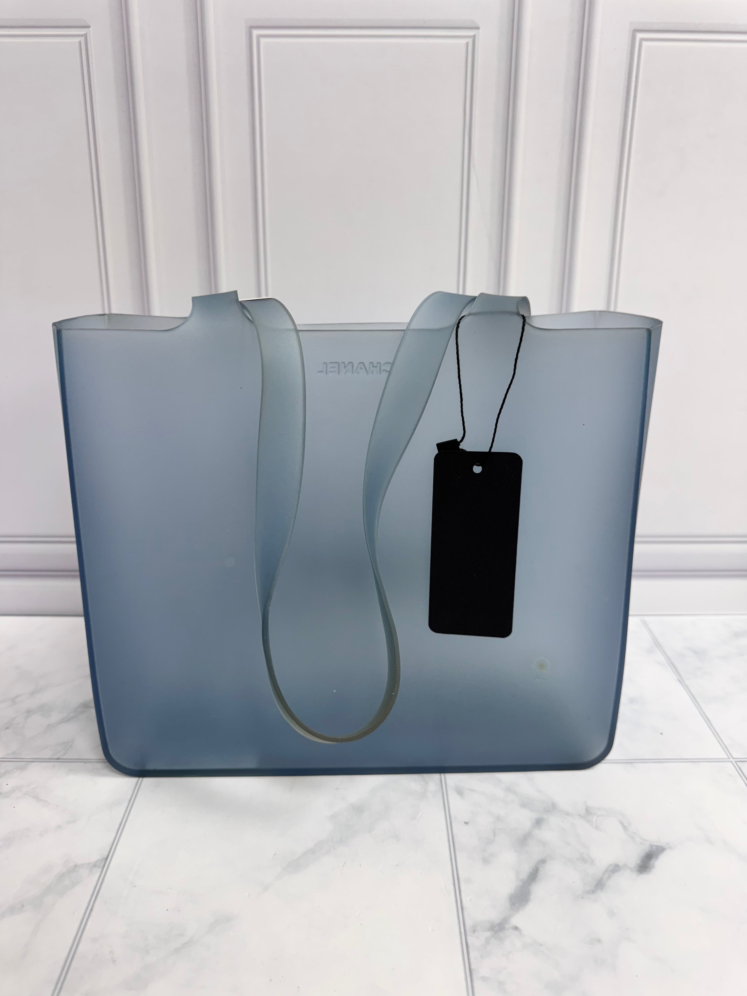 Chanel Blue Jelly Rubber Tote Bag