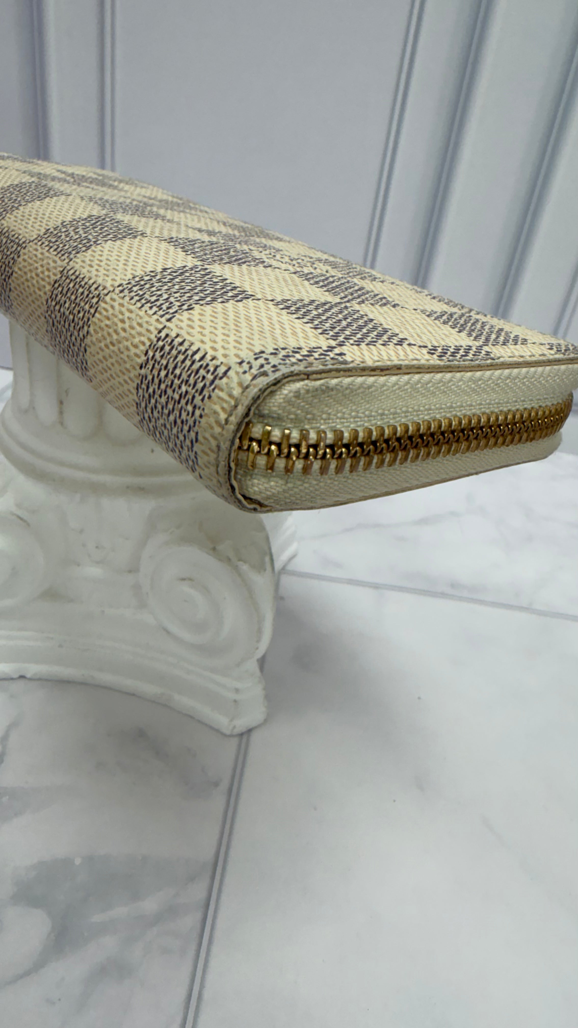Louis Vuitton Damier Azur Clemence Zippy Wallet
