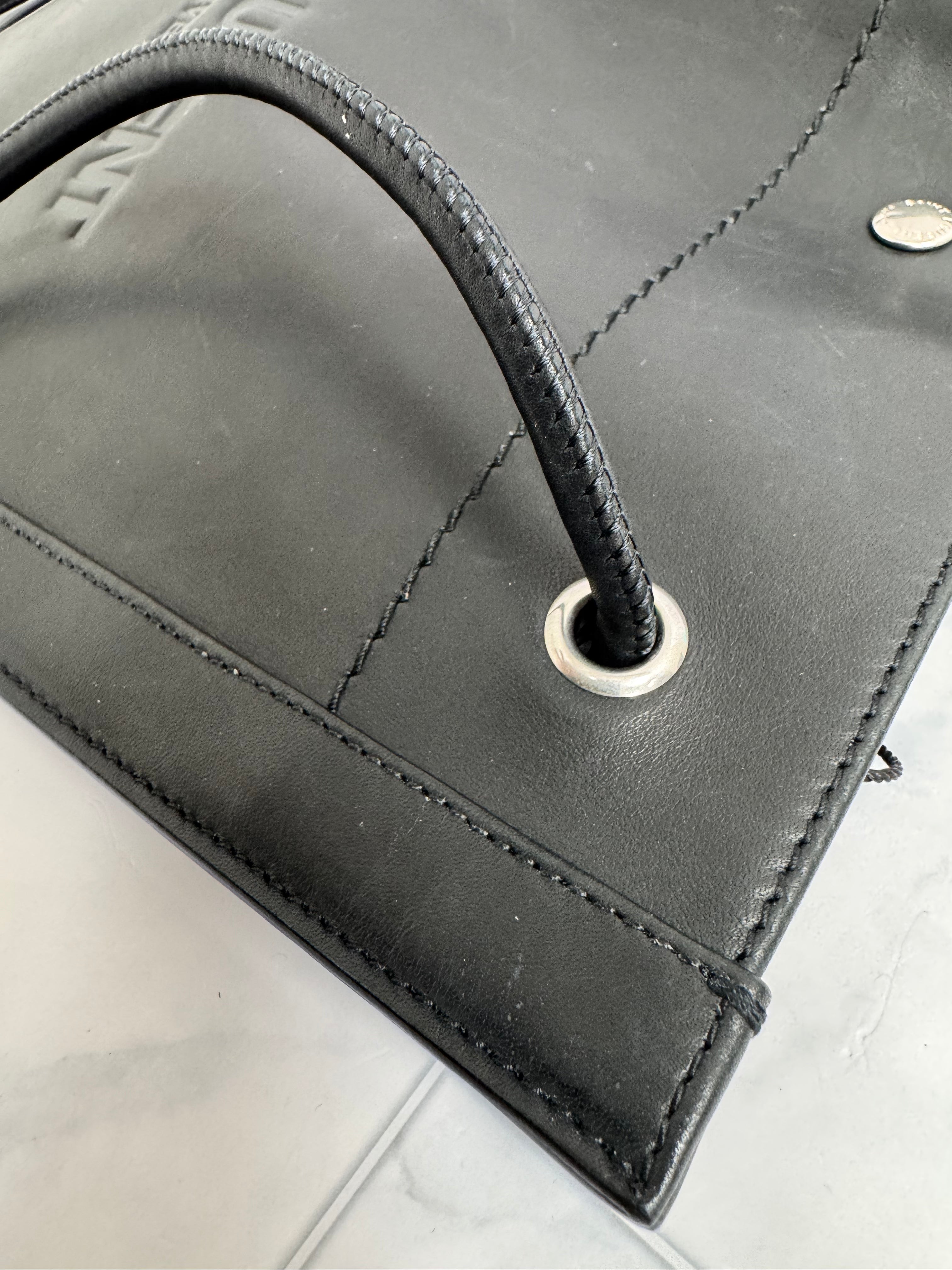 *DONS DROP*  Saint Laurent YSL Black Calfskin Universite Flat Crossbody Bag