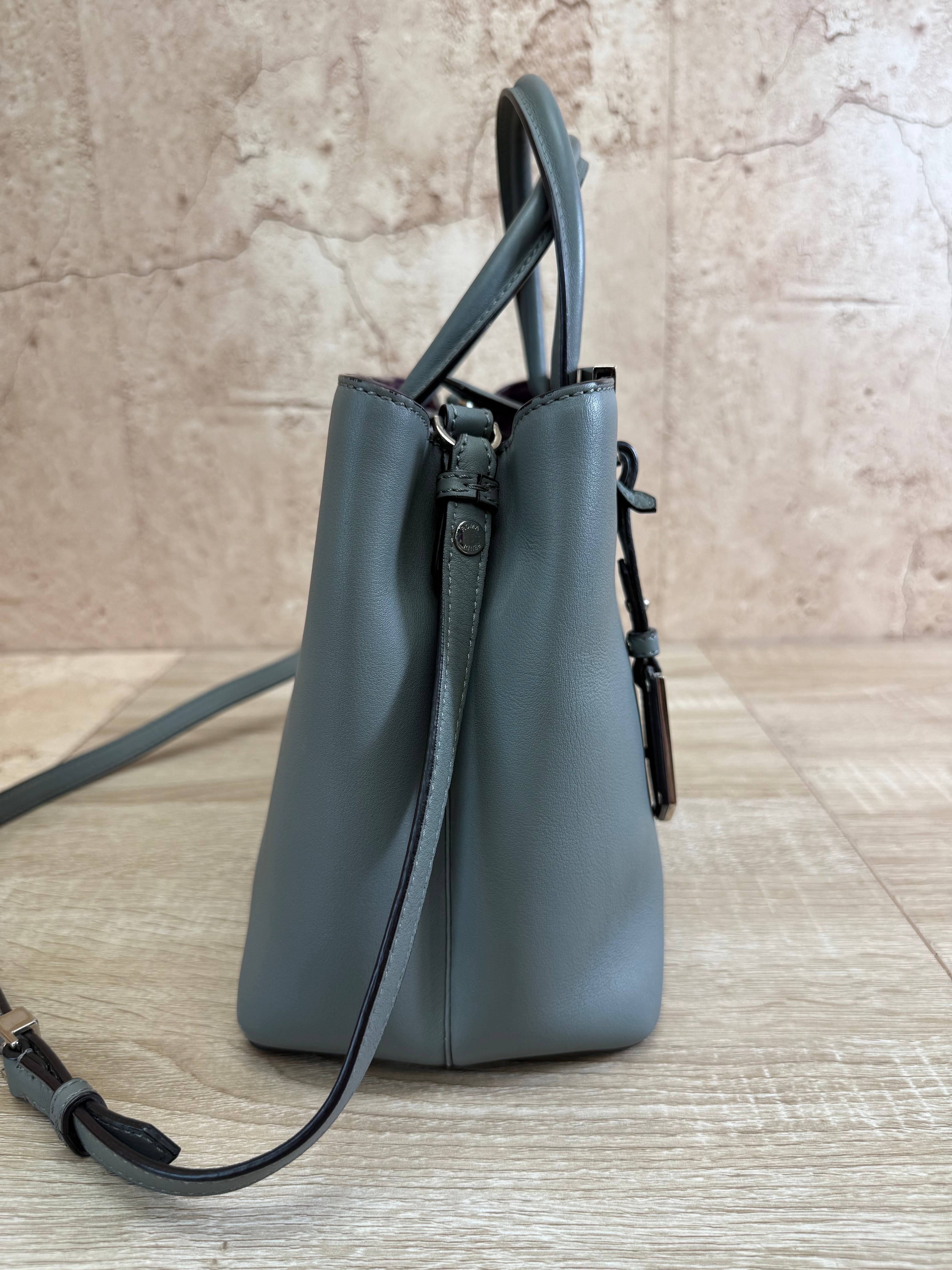 Fendi Grey Leather Petite 2Jours Bag