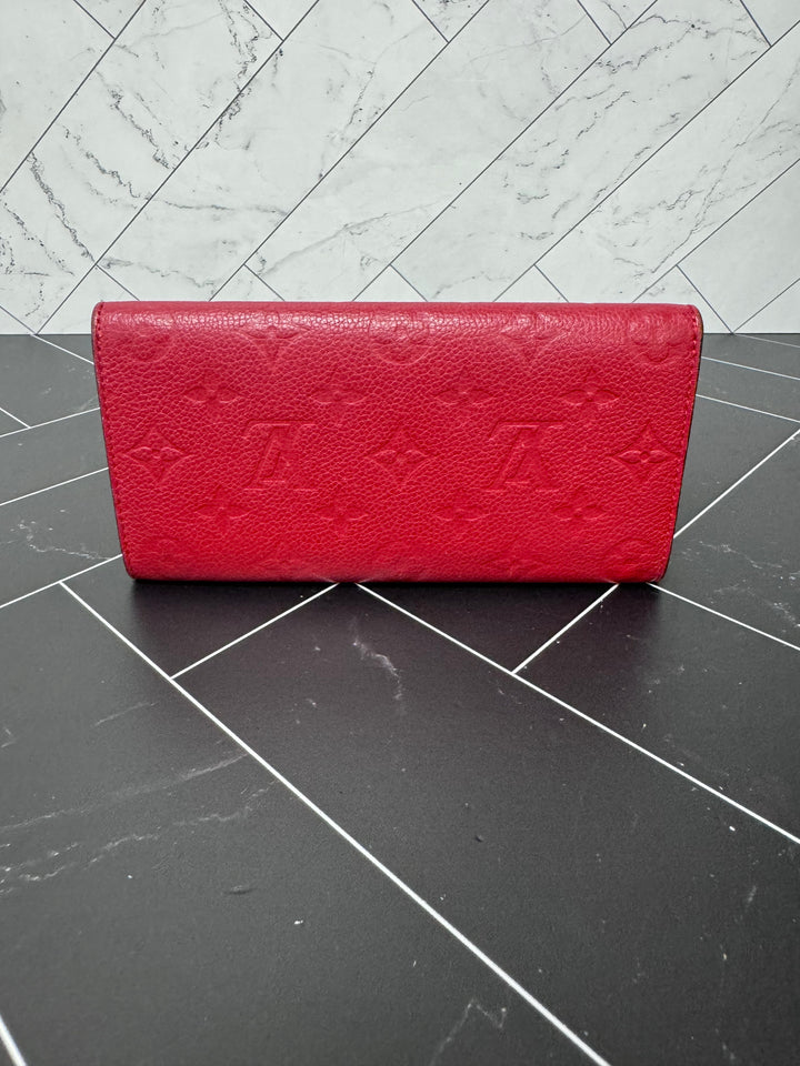 Louis Vuitton Red Empreinte Josephine Wallet