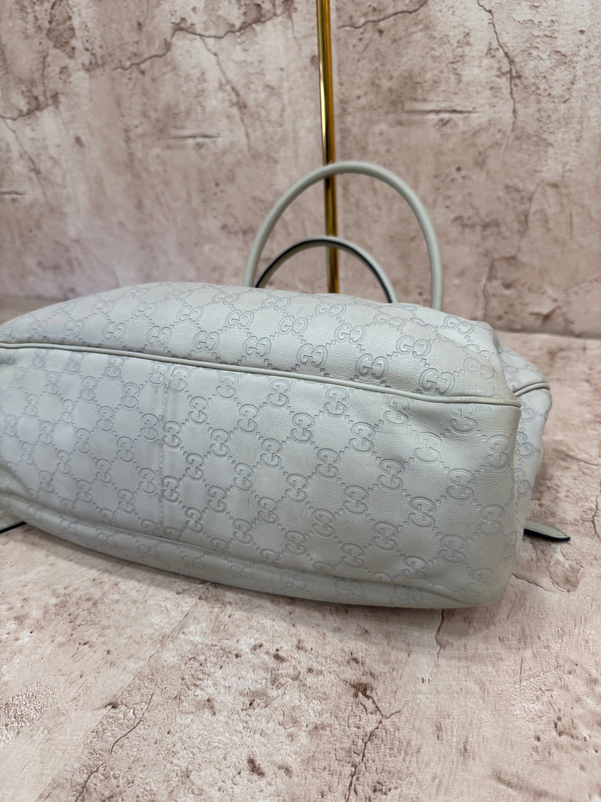 Gucci Beige GG Leather 2Way Tote Bag