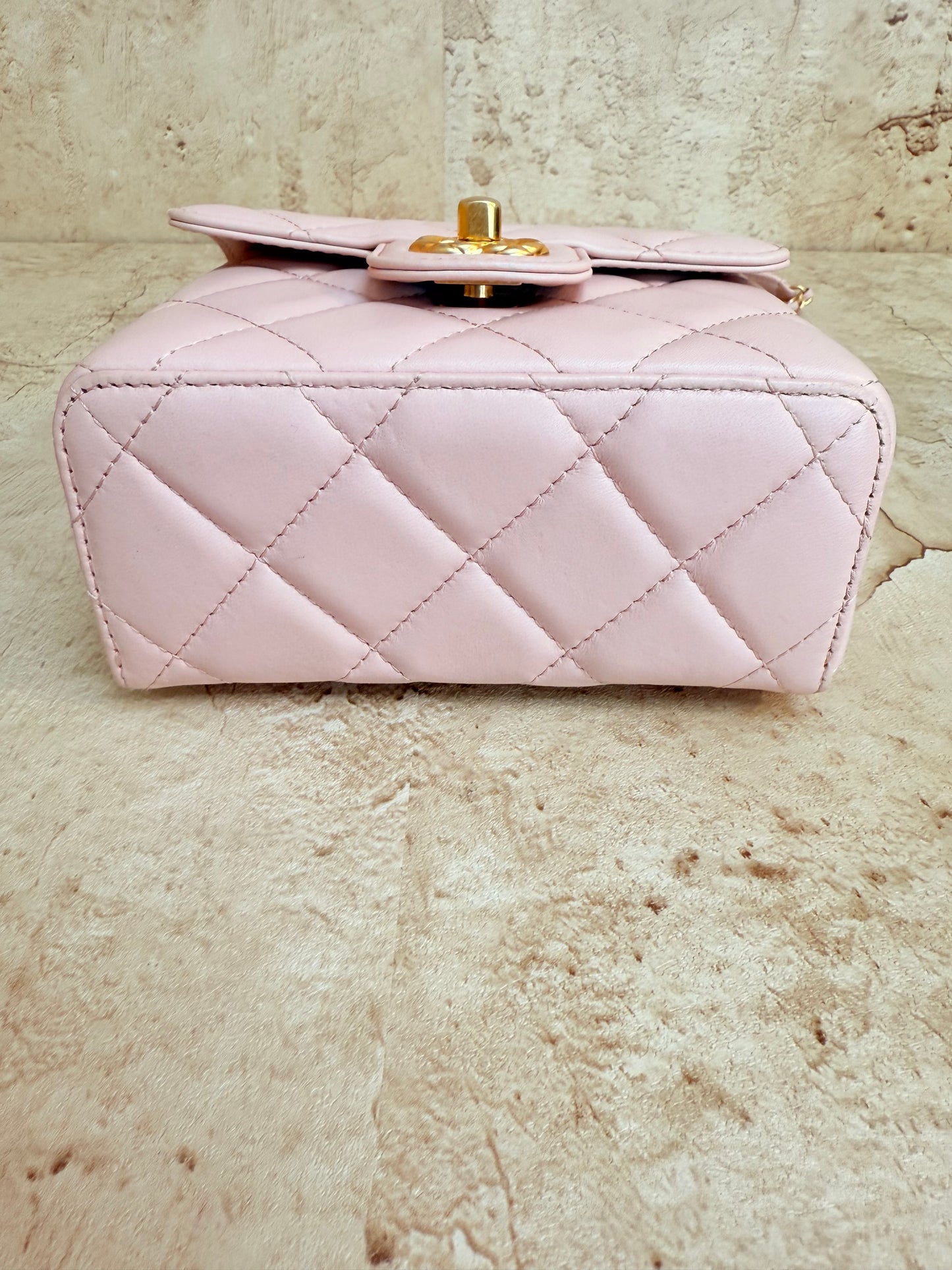 Chanel Pink Mini Square Top Handle Bag