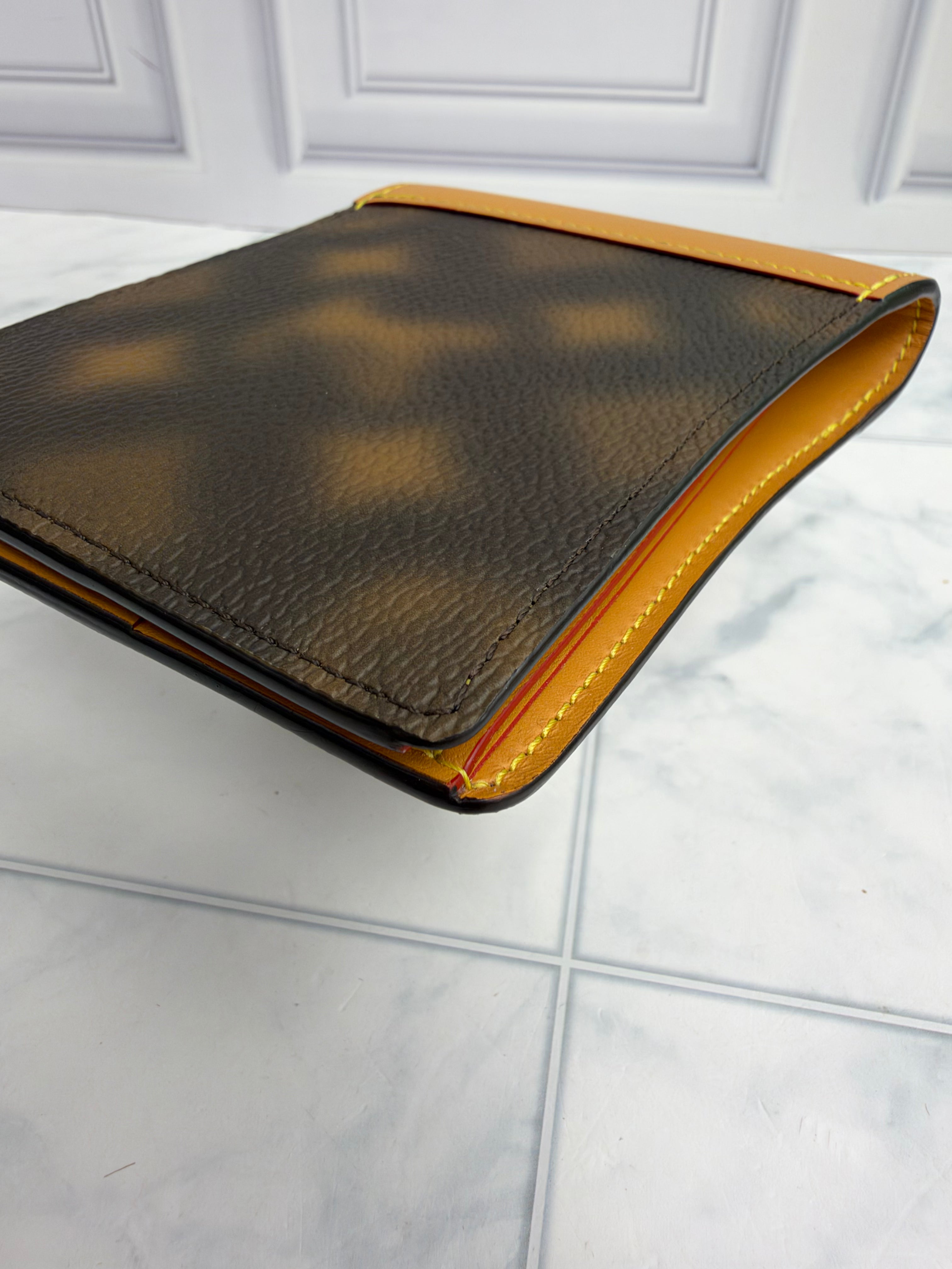 LIKE NEW - Louis Vuitton Brown Blurry Monogram Slender Wallet