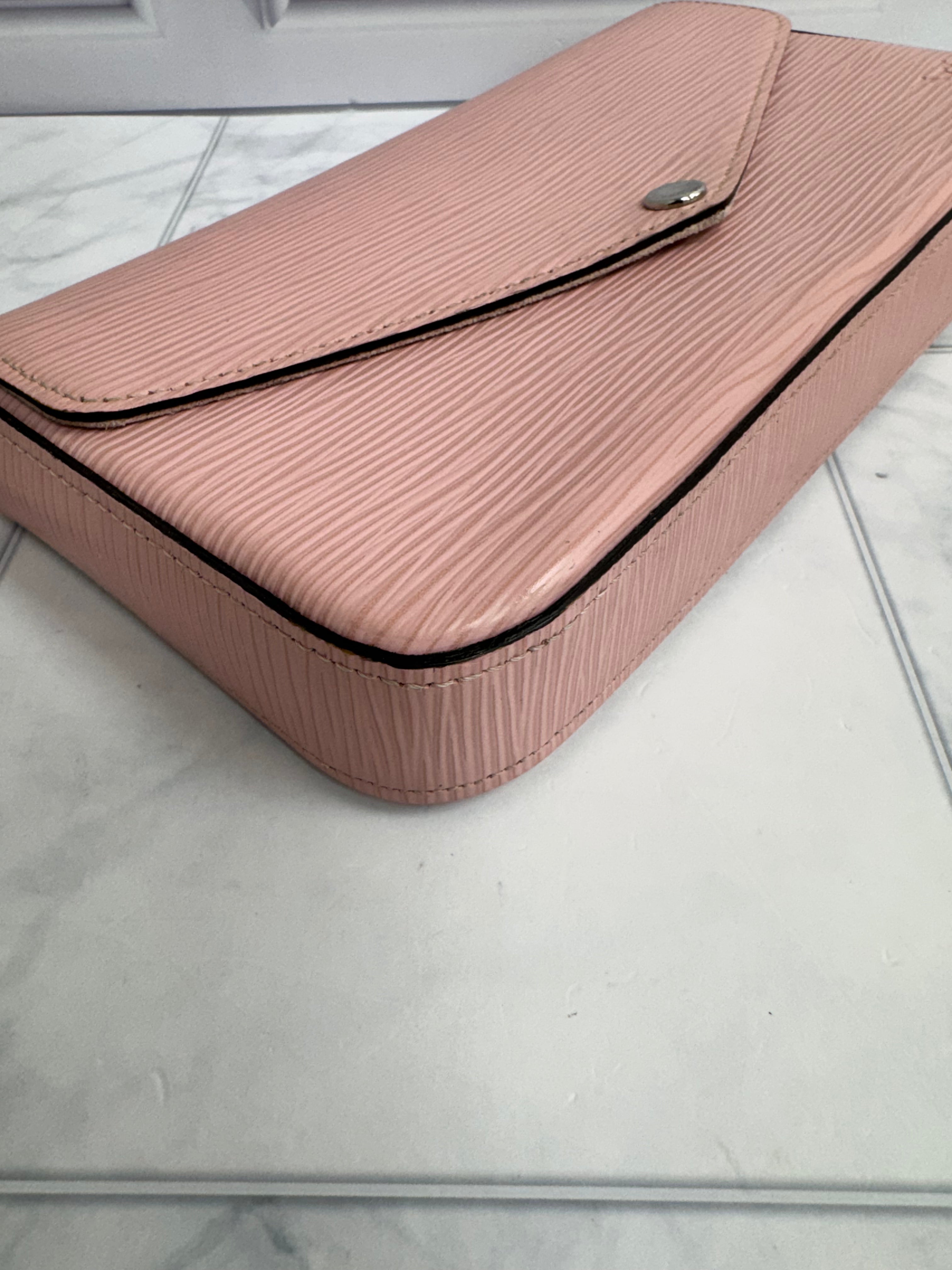 Louis Vuitton Pink Epi Leather Felicie Pochette