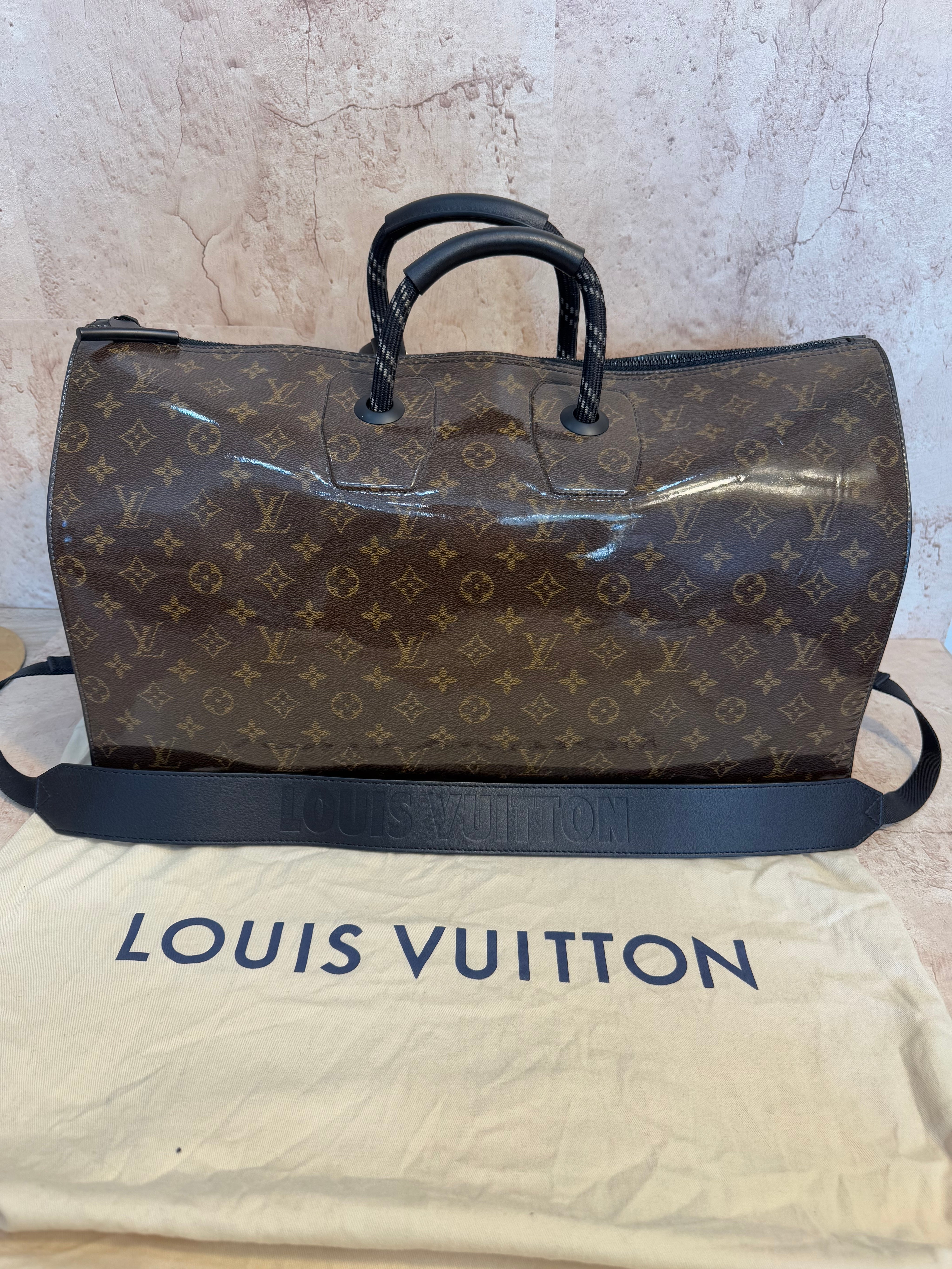 LIKE NEW- Louis Vuitton Limited Edition Monogram Glaze Canvas Keepall Bandouliere 50