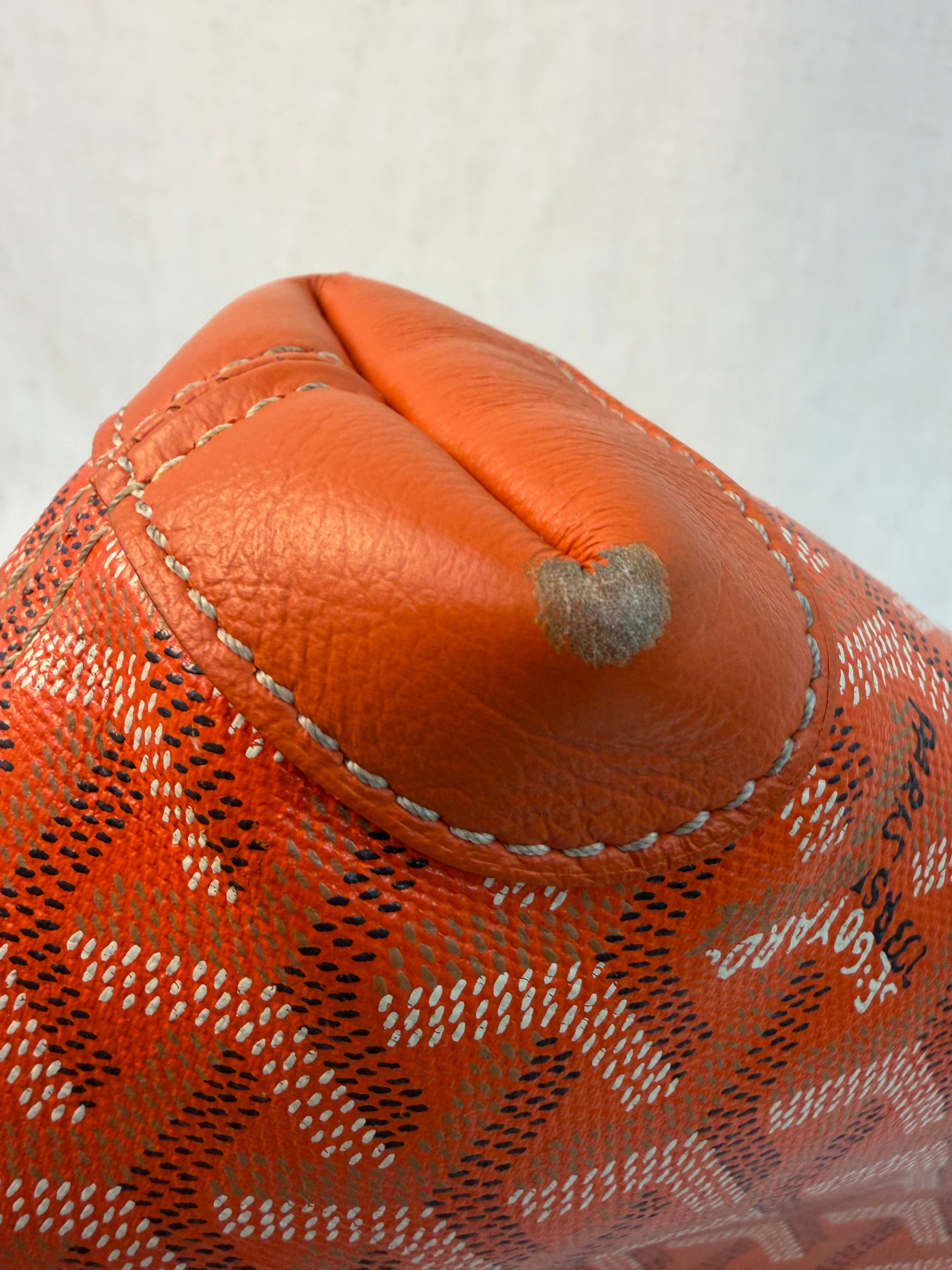 Goyard Orange Goyardine Conti Pouch