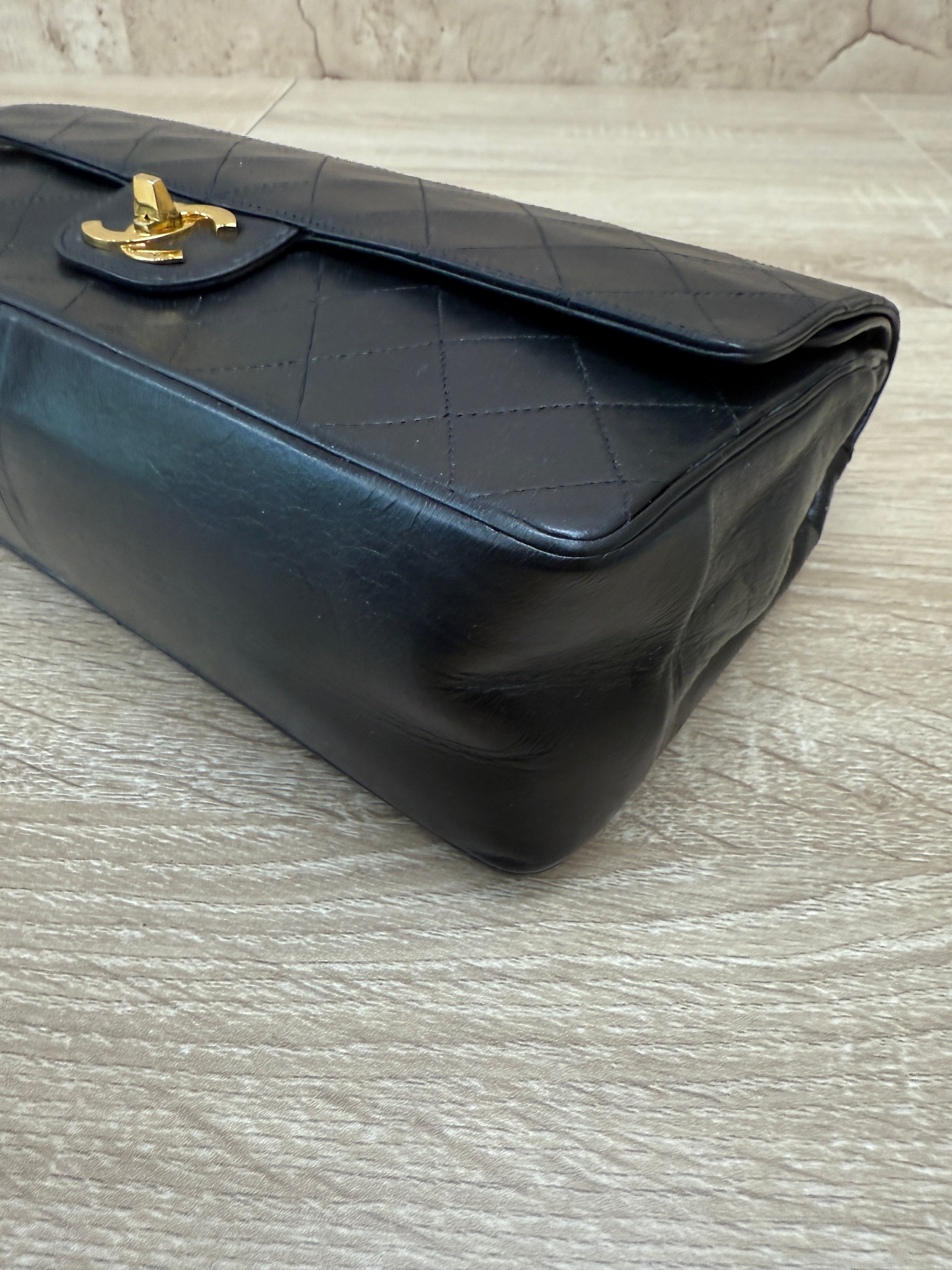 Chanel Black Quilted Calfskin Bijoux Double Flap Bag