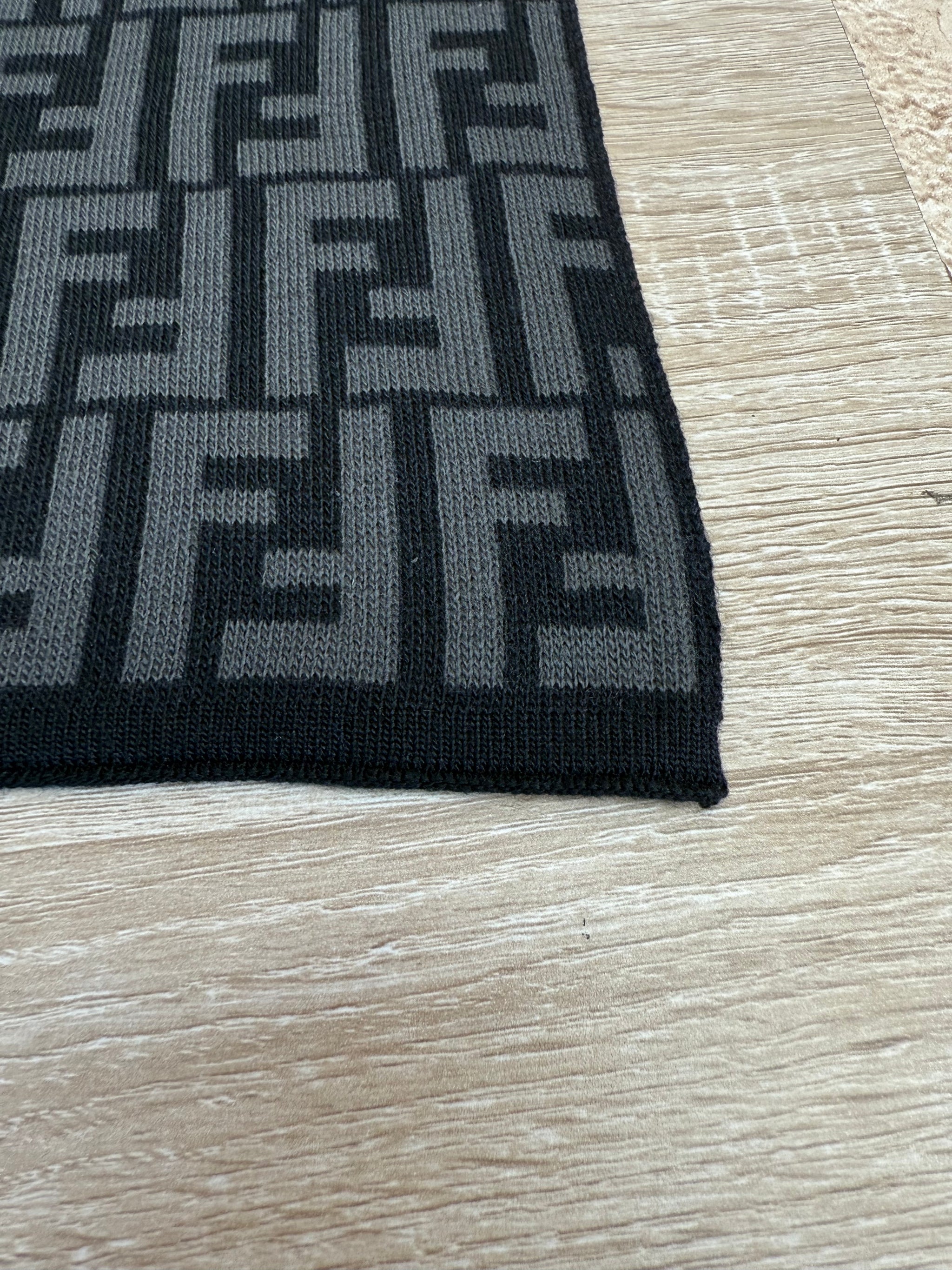 Fendi Reversible Black & Gray Scarf