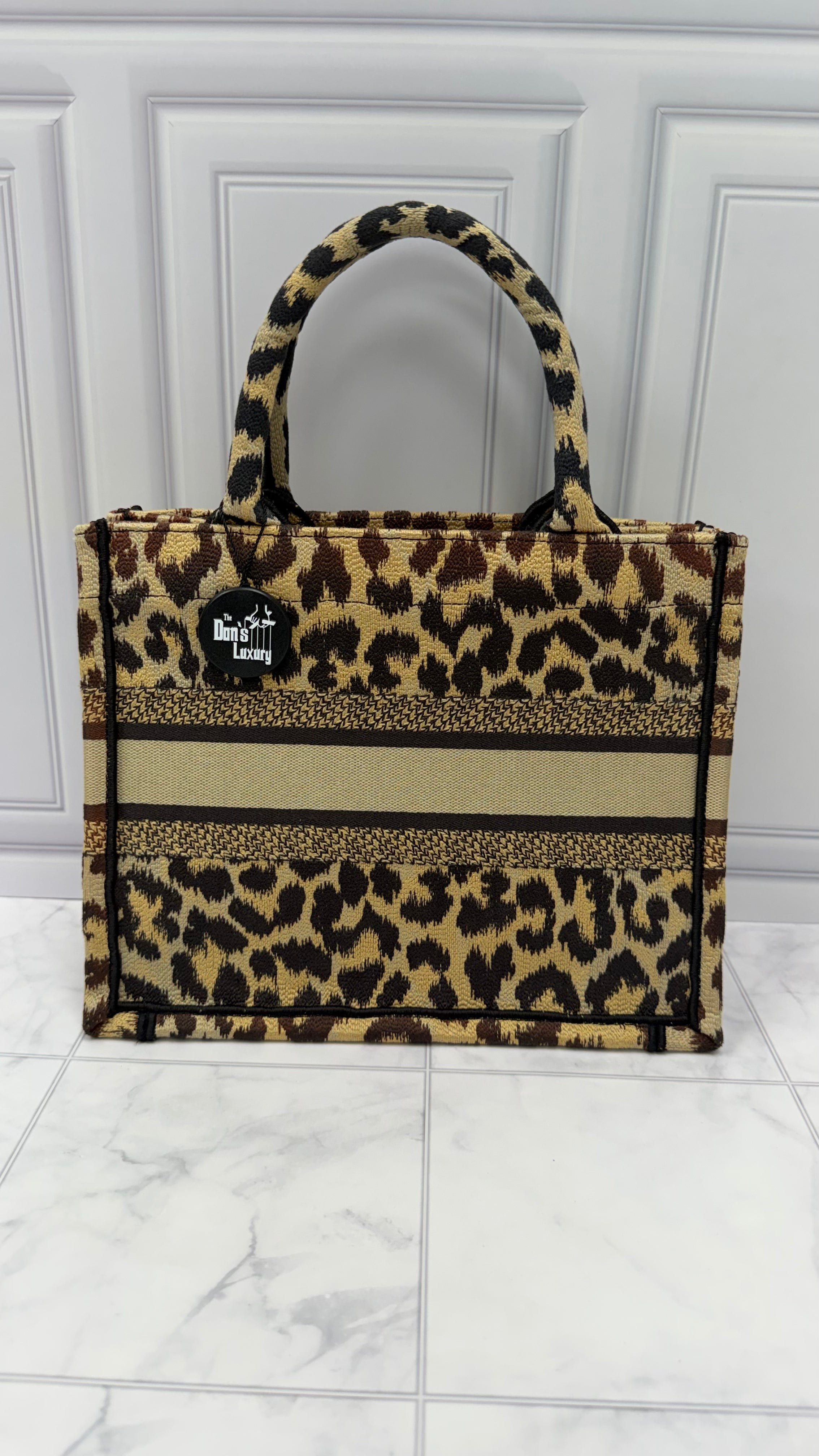 *DONS DROP* Christian Dior Leopard Printed Canvas Book Tote Bag
